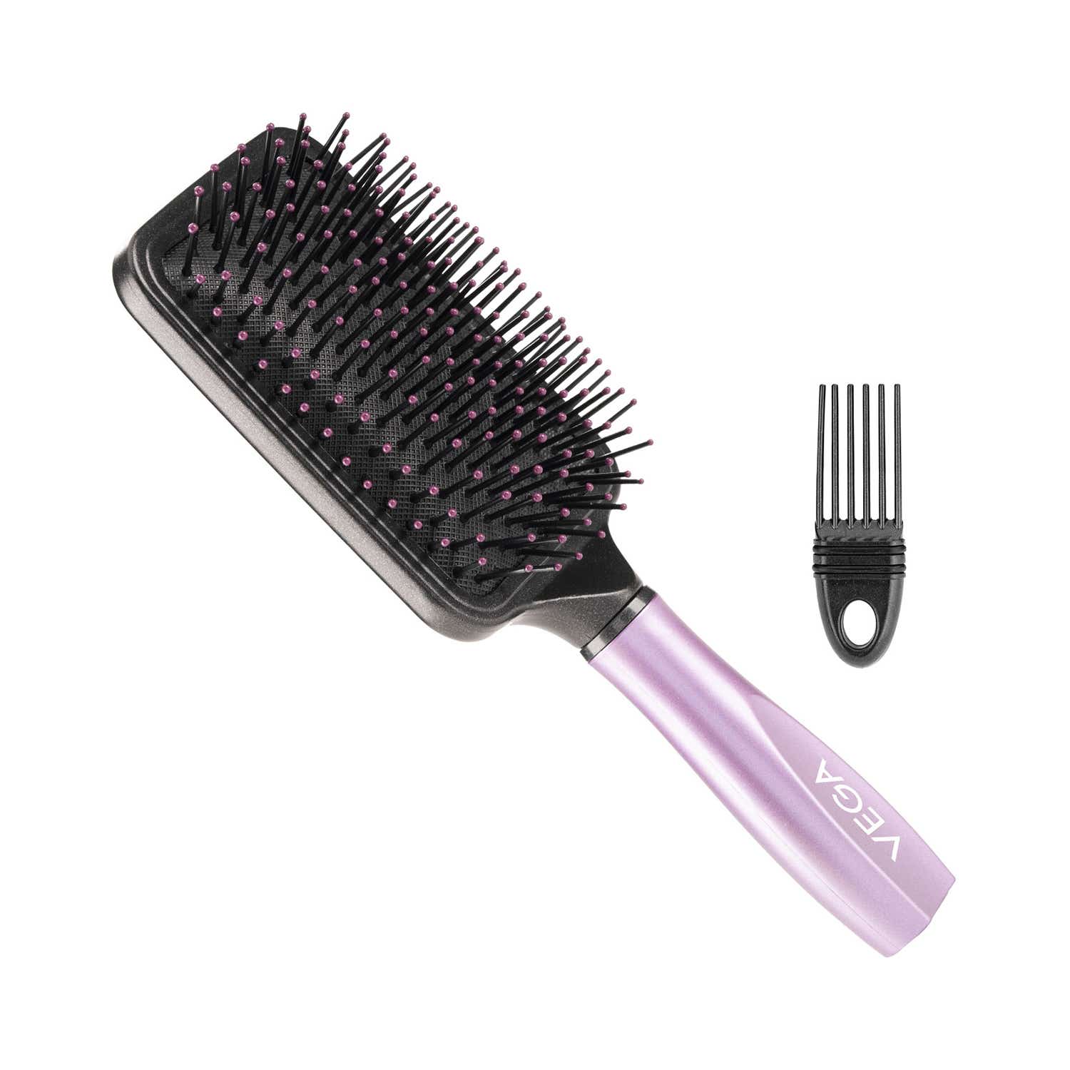 Vega | Vega Paddle Hair Brush with Cleaning Comb for Men & Women (E18-PB)