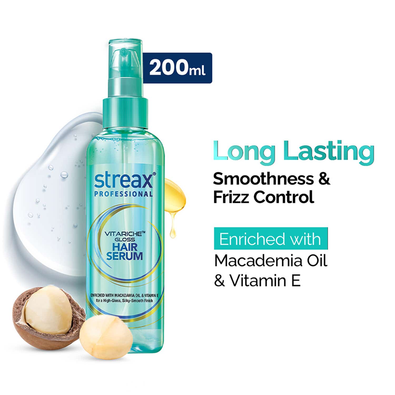 Streax Professional | Streax Professional Vitarich Gloss Hair Serum (200ml)