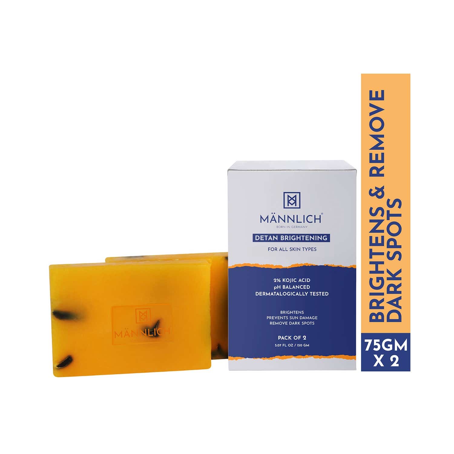 Mannlich | Mannlich 2% Kojic Acid Exfoliating Brightening Soap (2 pcs)