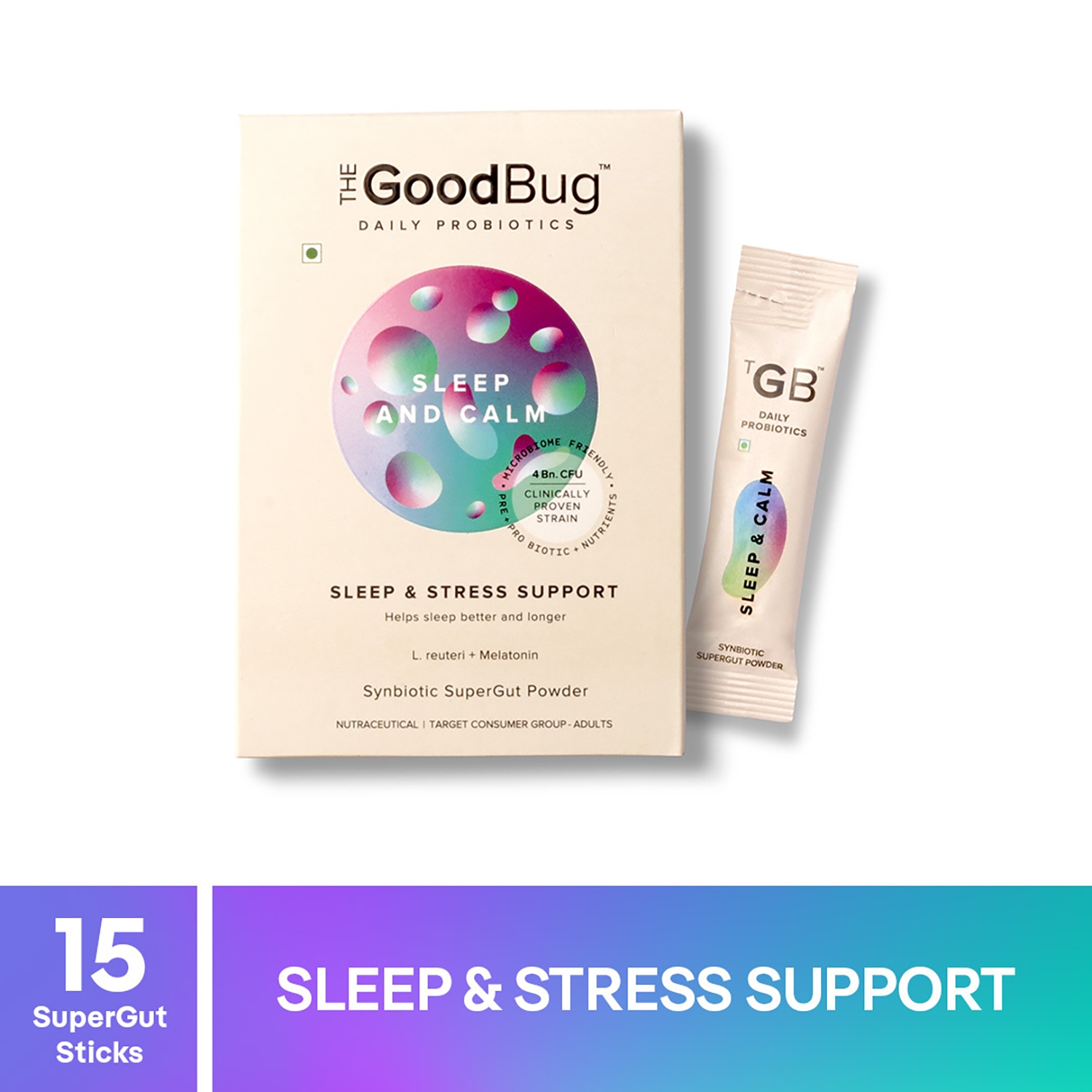 The Good Bug | The Good Bug Sleep And Calm SuperGut Powder Sachet For Sleep & Stress - (15 Pcs)