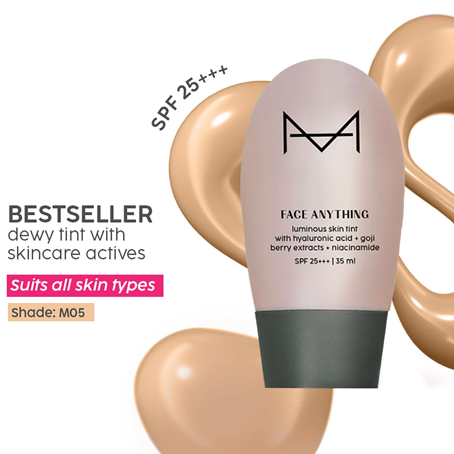 HOUSE OF MAKEUP | HOUSE OF MAKEUP Face Anything Luminous Skin Tint For Glass Skin - Medium Skin Tone (M-05) (35 ml)
