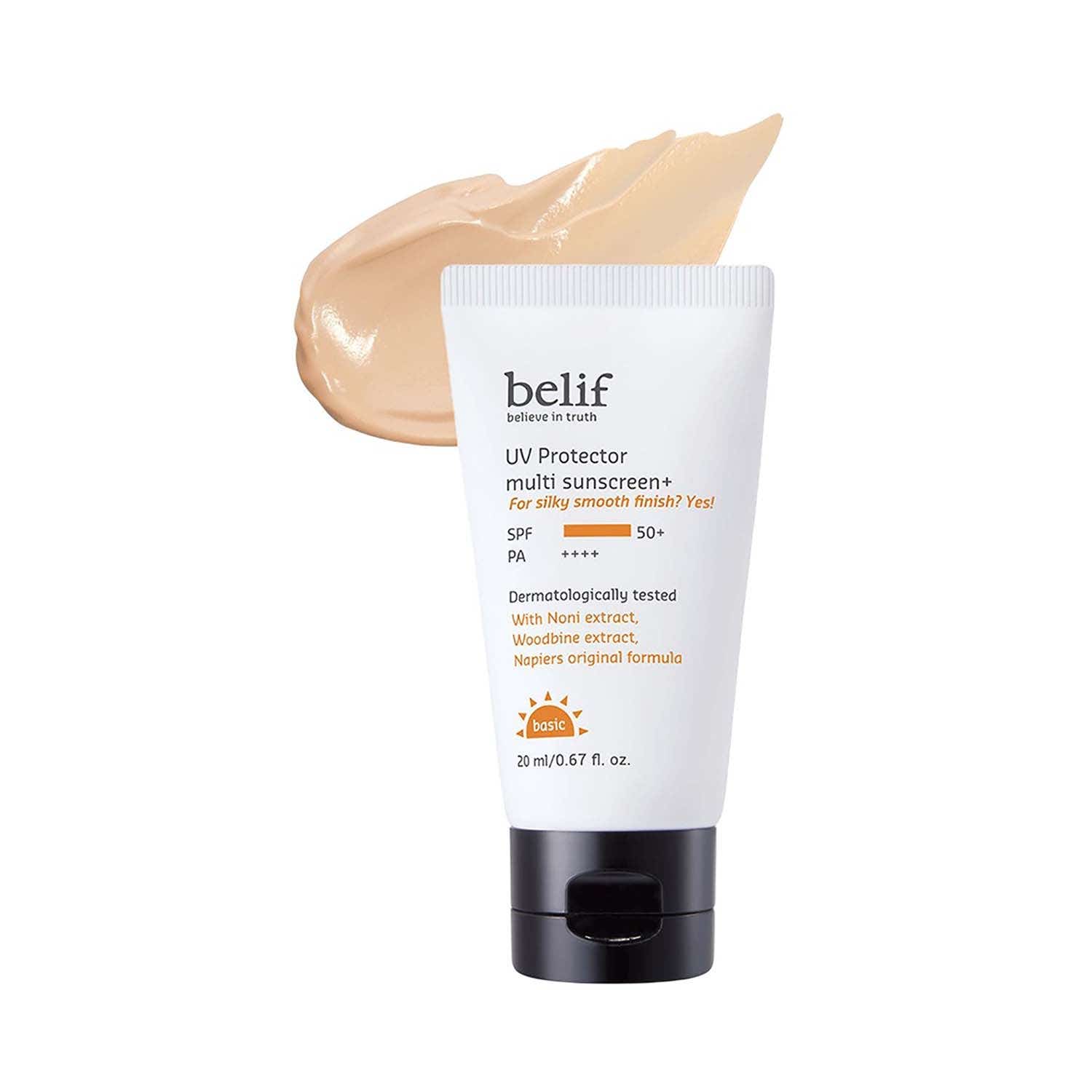 Belif | Belif UV Protector Korean Vegan Tinted Mineral Face Sunscreen SPF 50+ (20 ml)