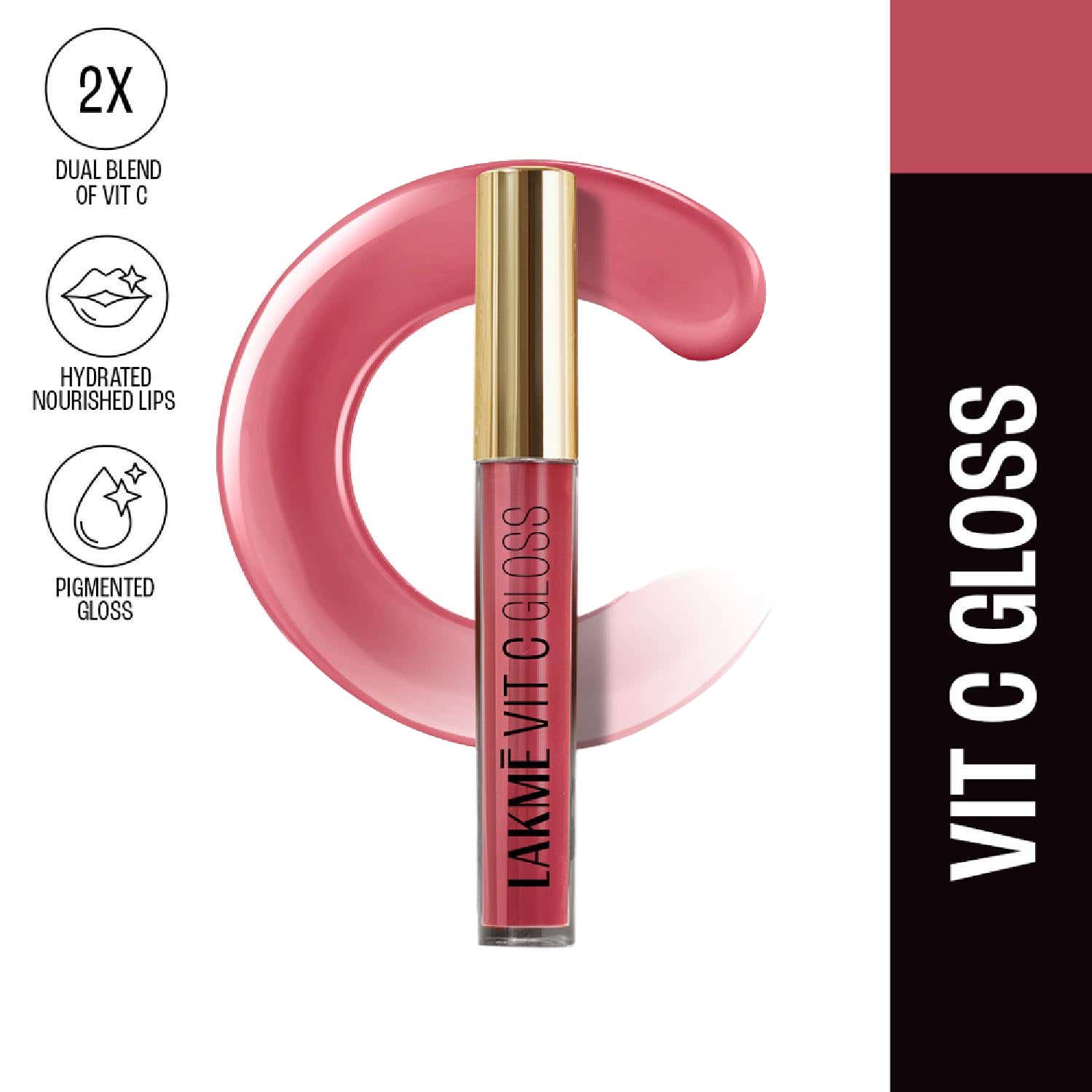 Lakme | Lakme Superglowvit-C Gloss - Hotpink C6 (2.5 ml)