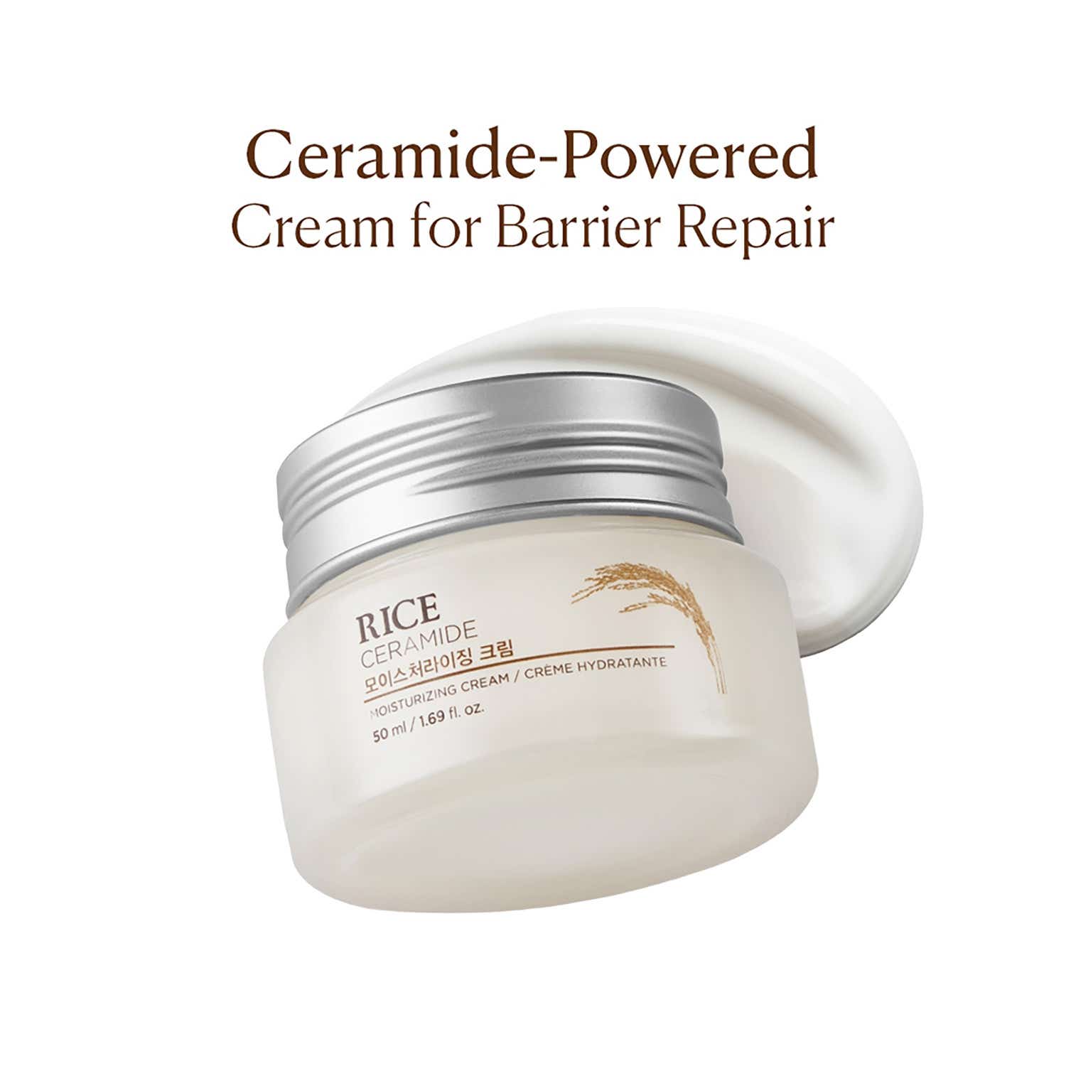 The Face Shop | The Face Shop Ceramide & Rice Moisturizer - Korean Day Cream for Barrier Repair & Glass Skin (50 ml)