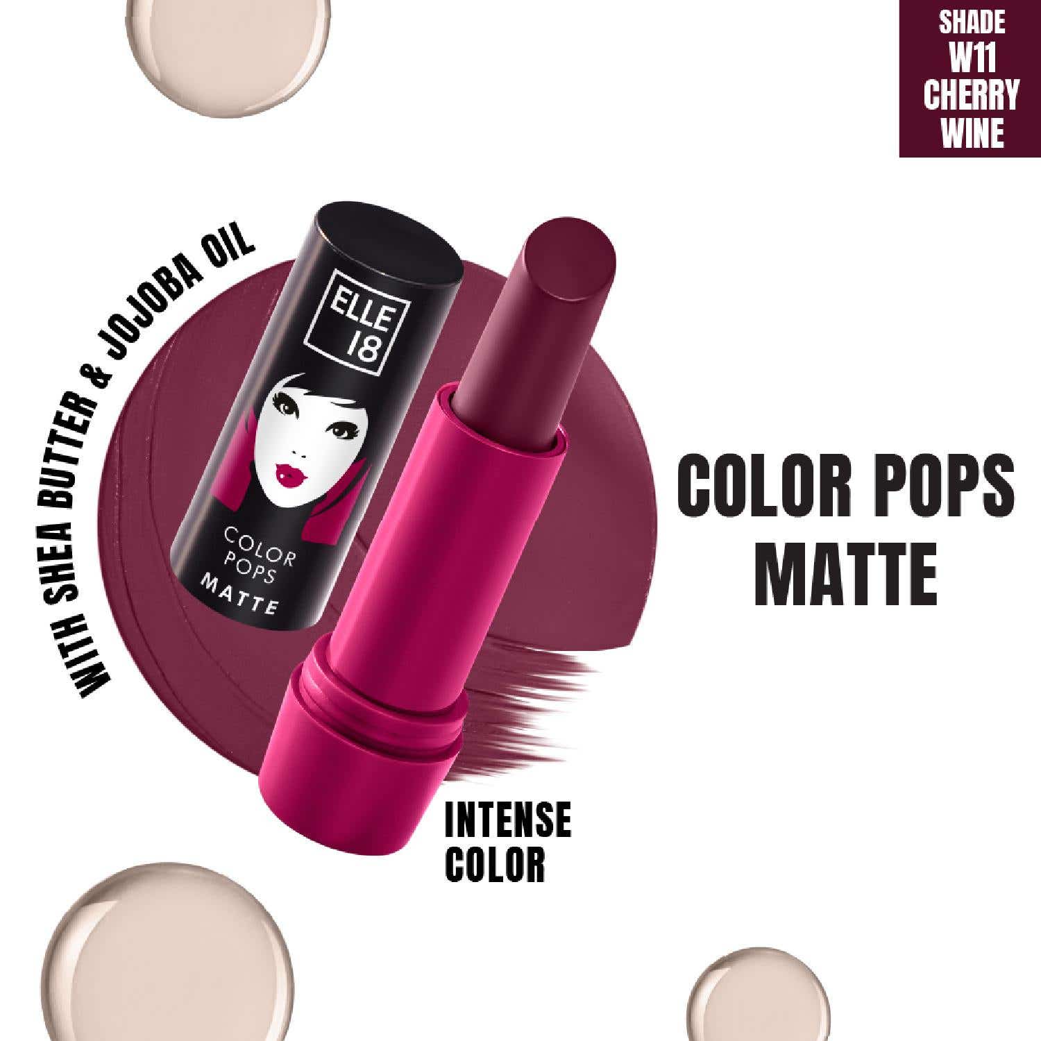 Elle 18 | Elle 18 Color Pop Matte Lip Color - W11 Cherry Wine (4.3g)