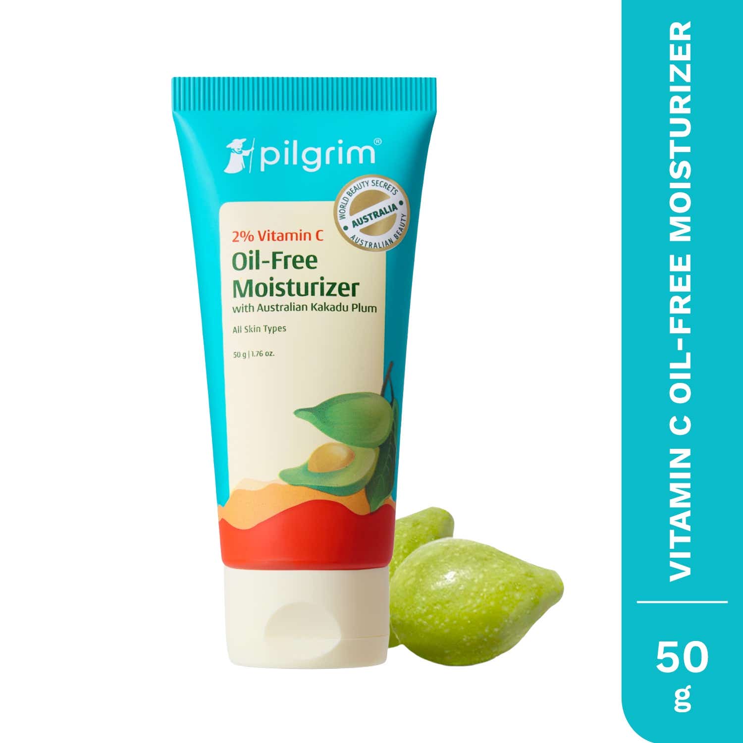 Pilgrim | Pilgrim 2% Vitamin C Oil Free Moisturizer With Kakadu Plum & Lime Pearl For Brighter Skin (50g)