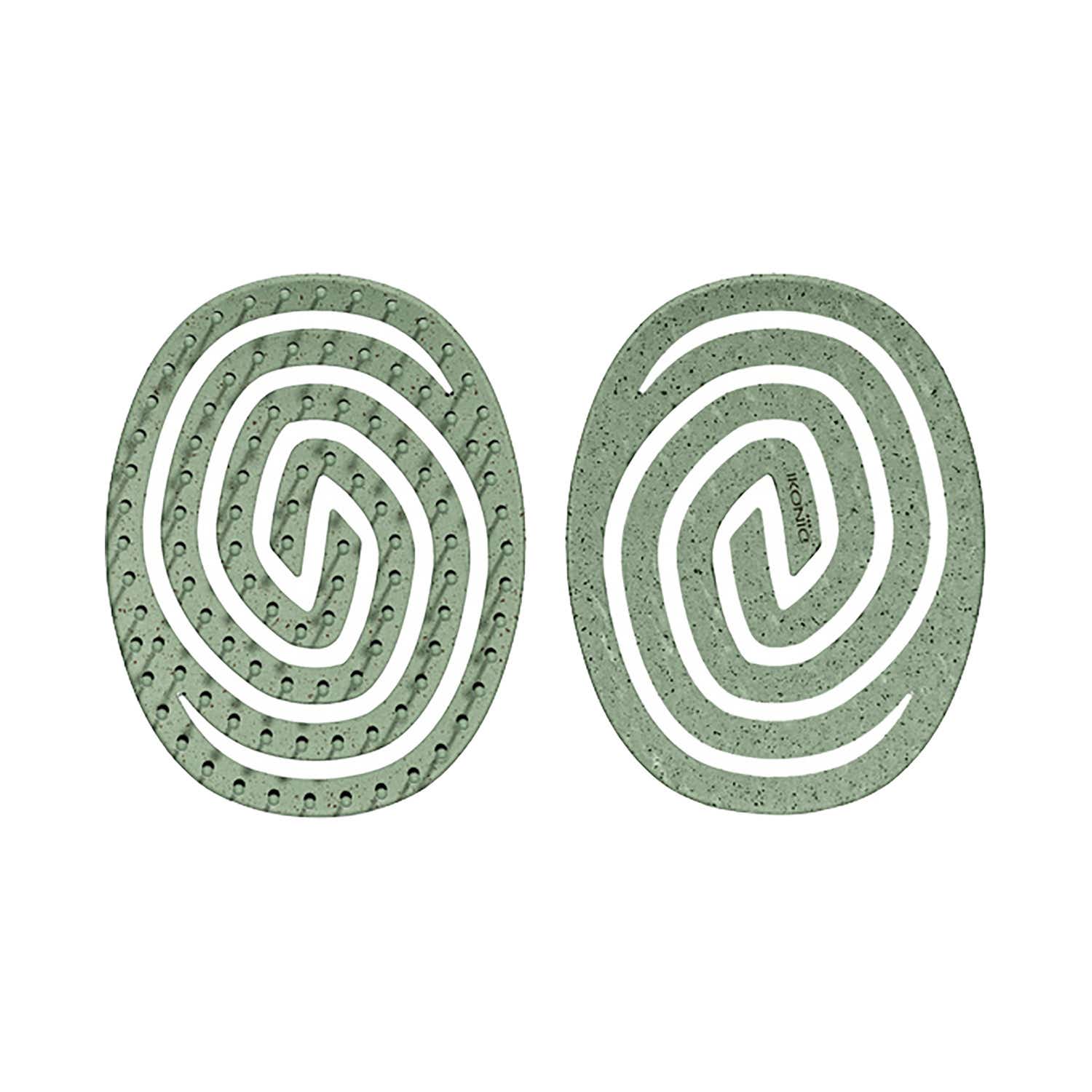 Ikonic Me | Ikonic Me Eco Spiral Travel Brush IKM-2109 - Jade Green