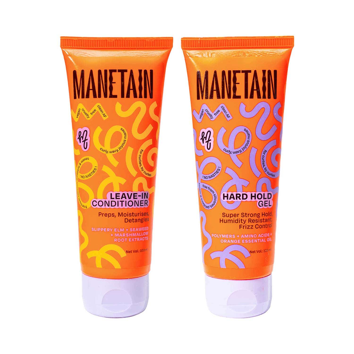 Manetain | Manetain Leave In Conditioner & Hard Hold Gel For Hair (2 pcs)