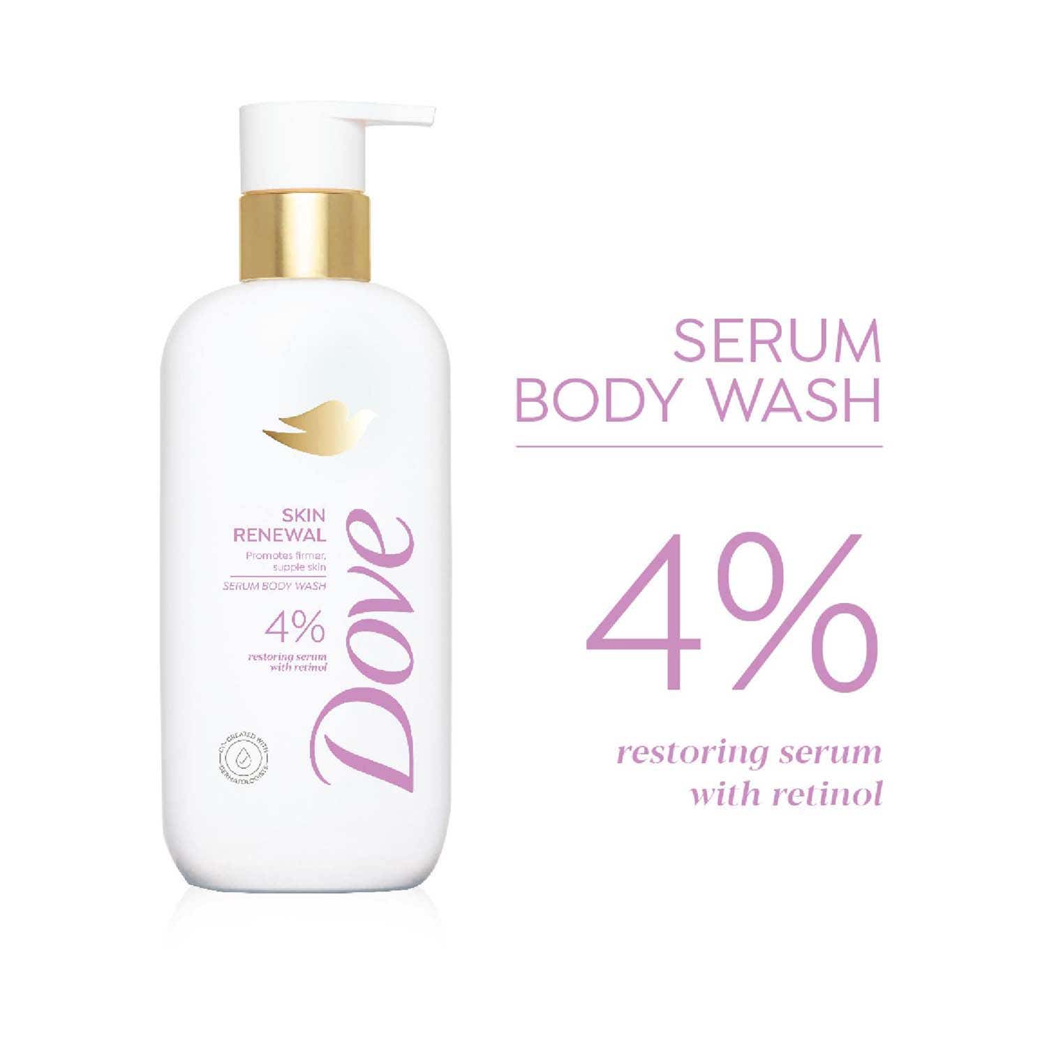 Dove | Dove 4% Restoring Serum with Retinol Skin Renewal Bodywash (300 ml)