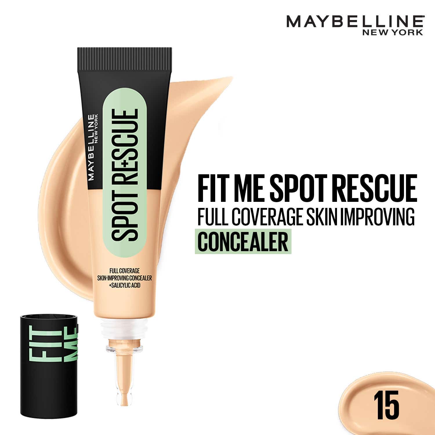 Maybelline New York | Maybelline New York Fit Me Spot Rescue Full Coverage Concealer - 15 (15 ml)