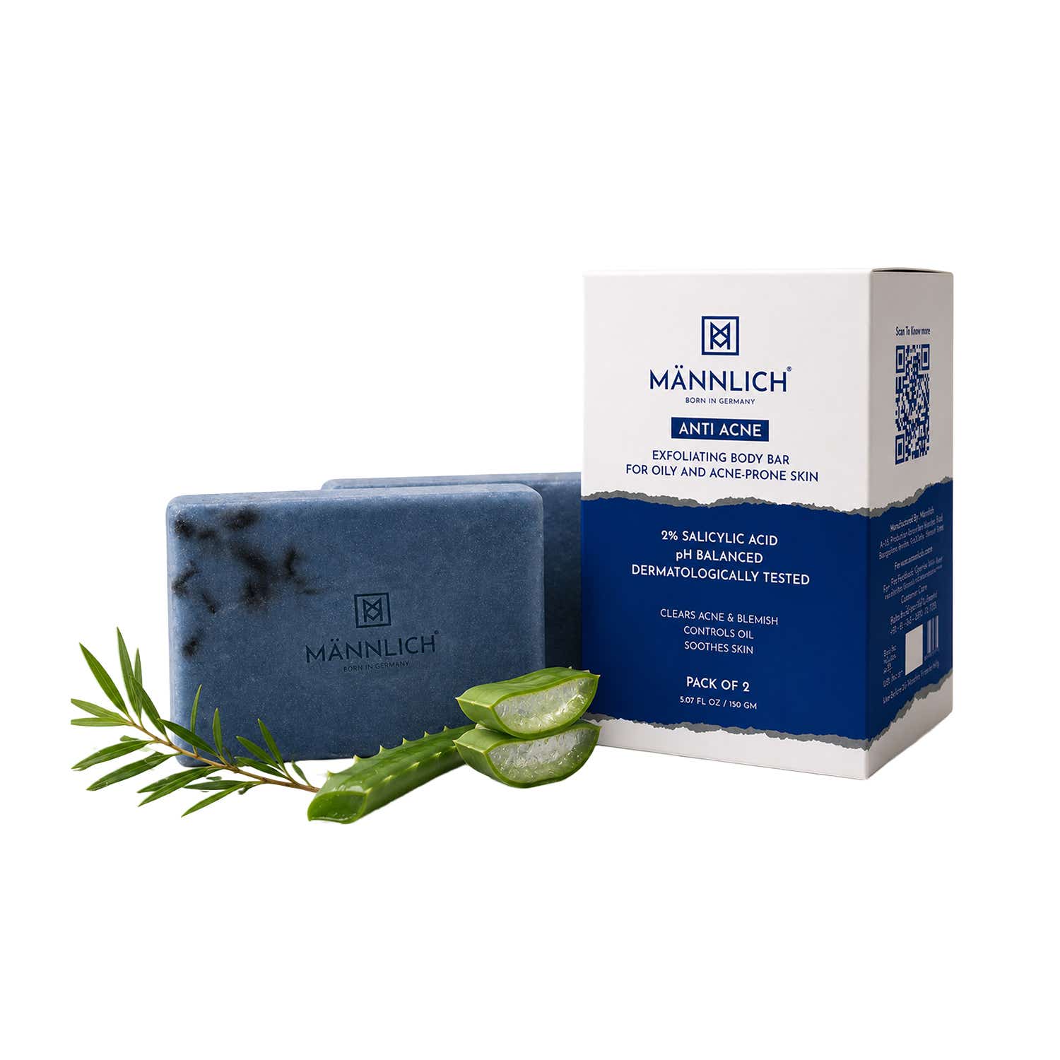 Mannlich | Mannlich Anti-Acne Soap With 2% Salicylic Acid (2 pcs)