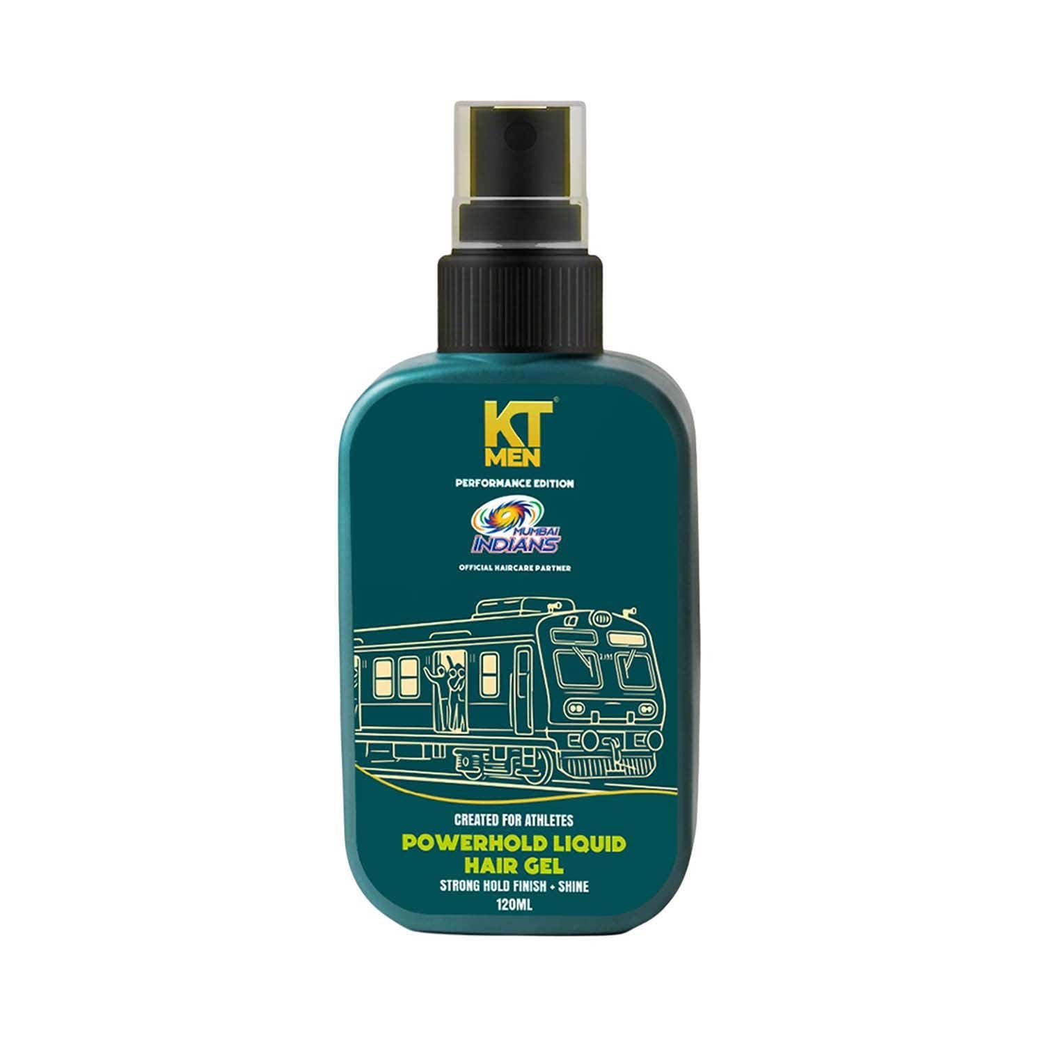 KT MEN | KT MEN Power Hold Liquid Hair Gel Strong Hold Finish + Shine - Mumbai Indians (120 ml)