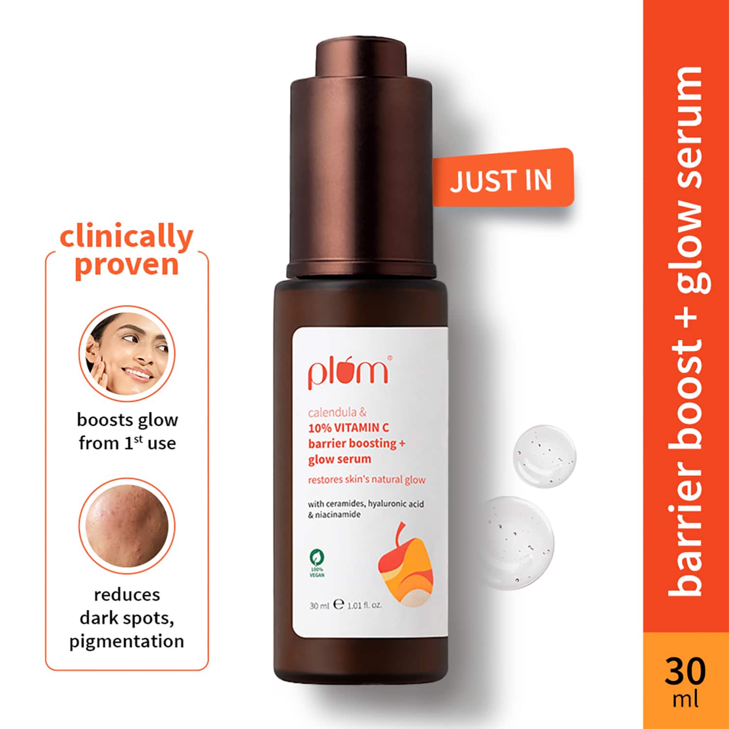 Plum | Plum Calendula & 10% Vitamin C Barrier Boosting + Glow Serum (30 ml)