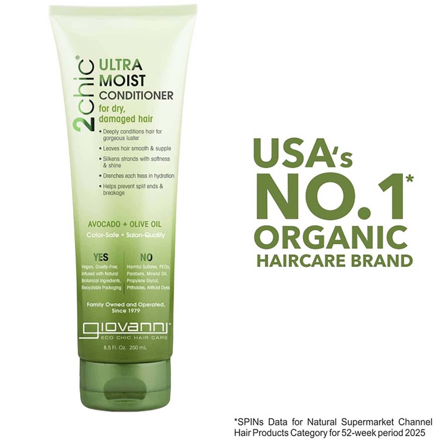 Giovanni | Giovanni Organic 2Chic Olive Oil & Avocado Ultra - Moist Conditioner (250ml)