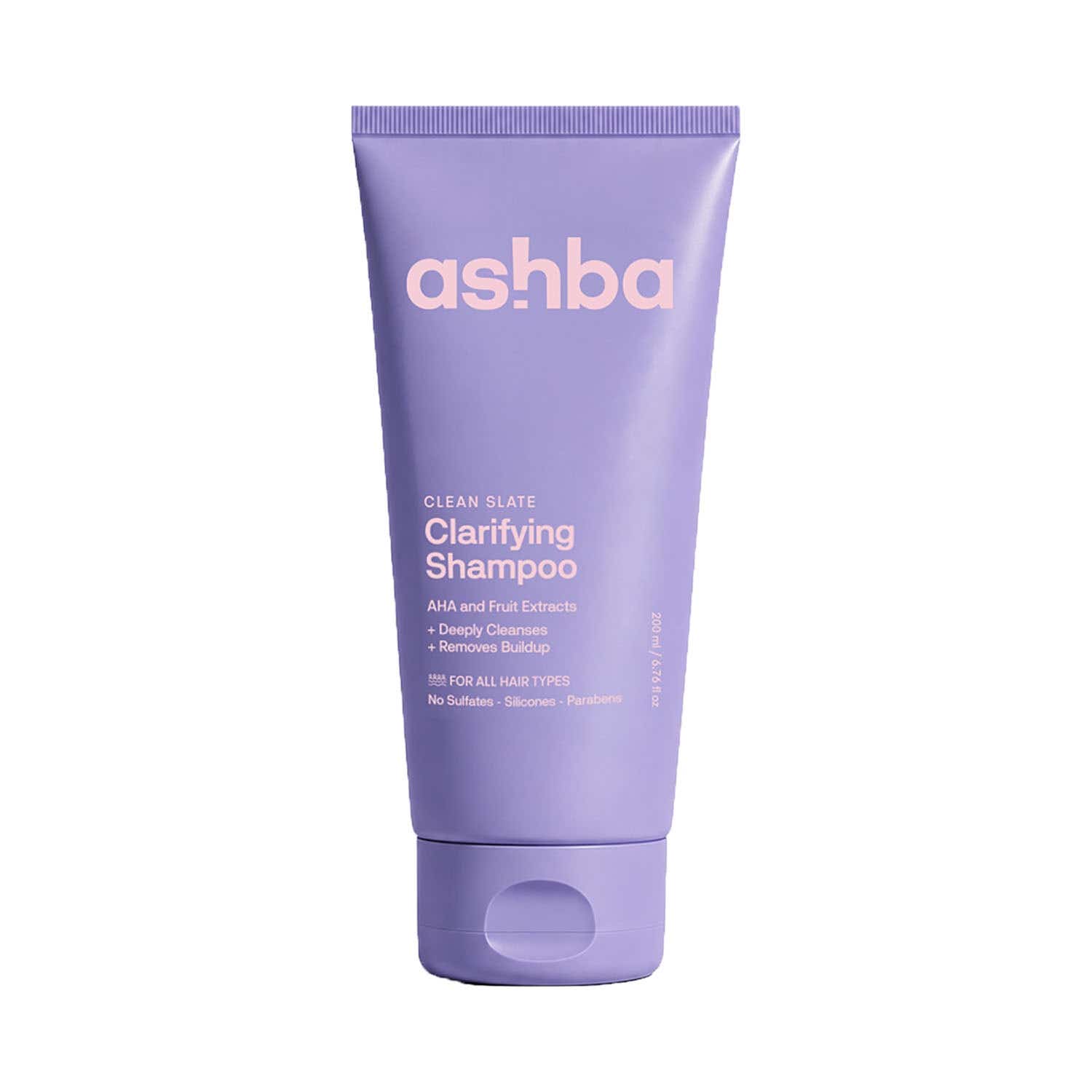 Ashba Botanics | Ashba Clean Slate Clarifying Shampoo Deeply Cleanses, Removes Buildup, Non-Stripping + Color Safe (200 ml)