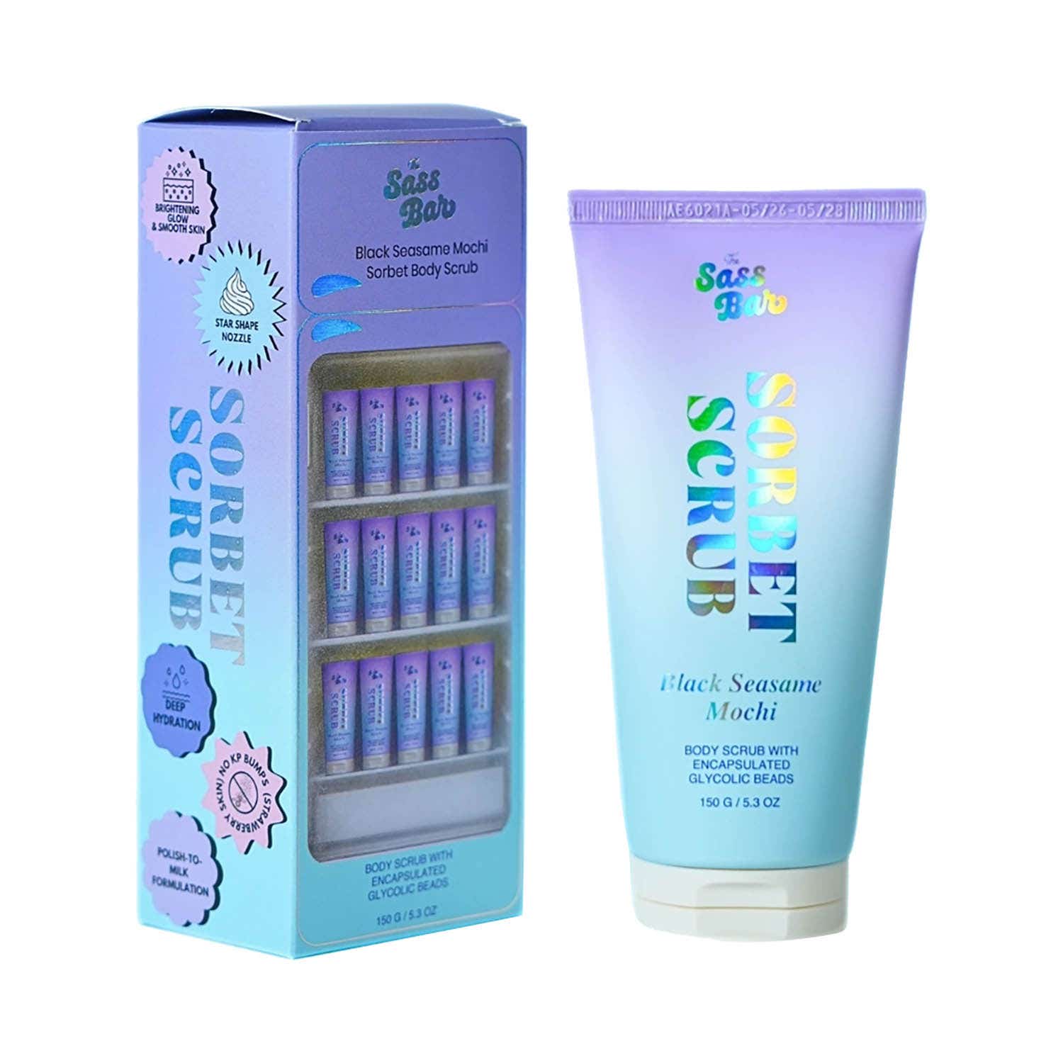 The Sass Bar | The Sass Bar Black Sesame Mochi Sorbet Scrub (150 g)
