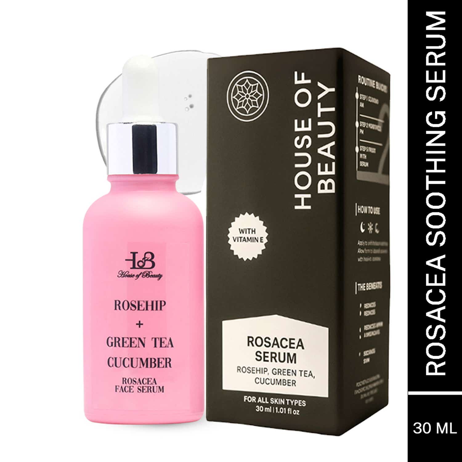 House of Beauty | House of Beauty Rosacea Serum For Redness, Dryness, Inflammation & Eczema W/T Green Tea (30 ml)
