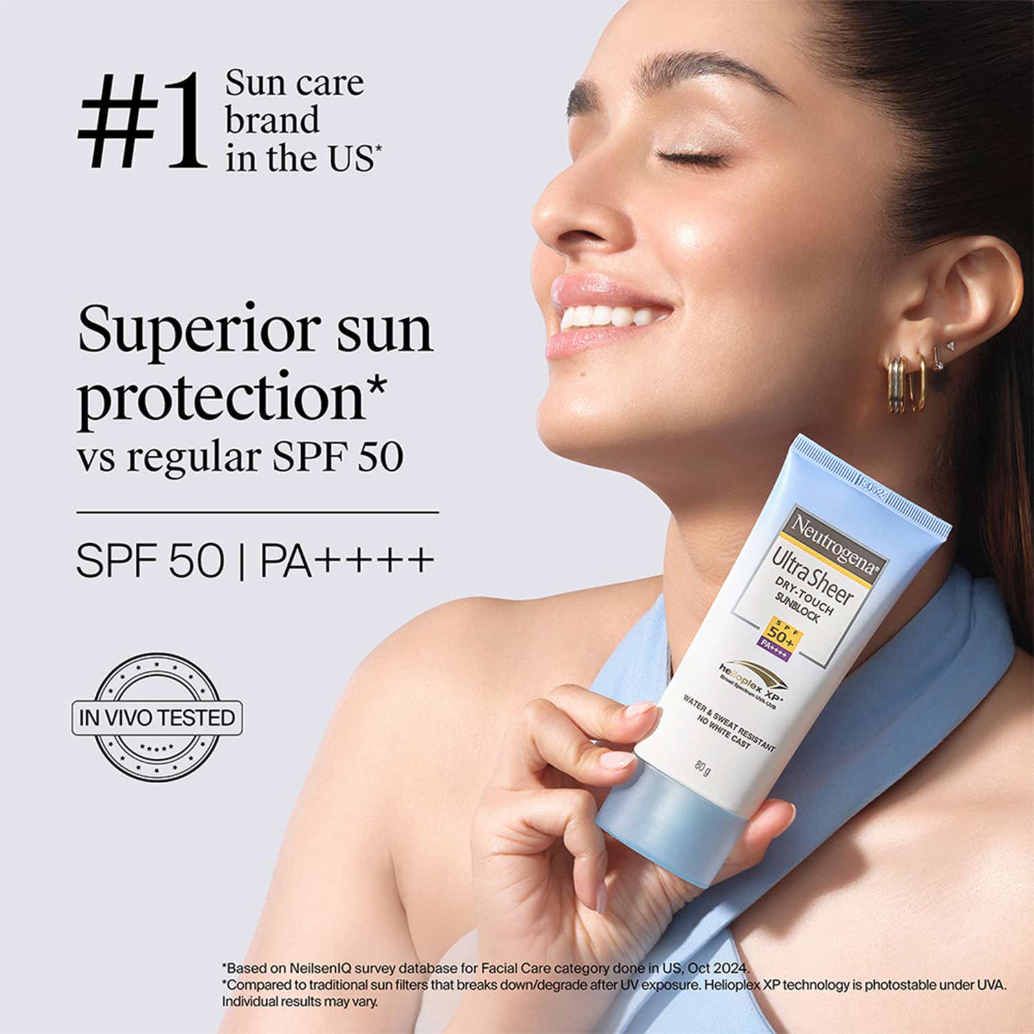 Neutrogena Ultrasheer Sunblock SPF50+ PA+++ Face Sunscreen 88 ml - Image 4