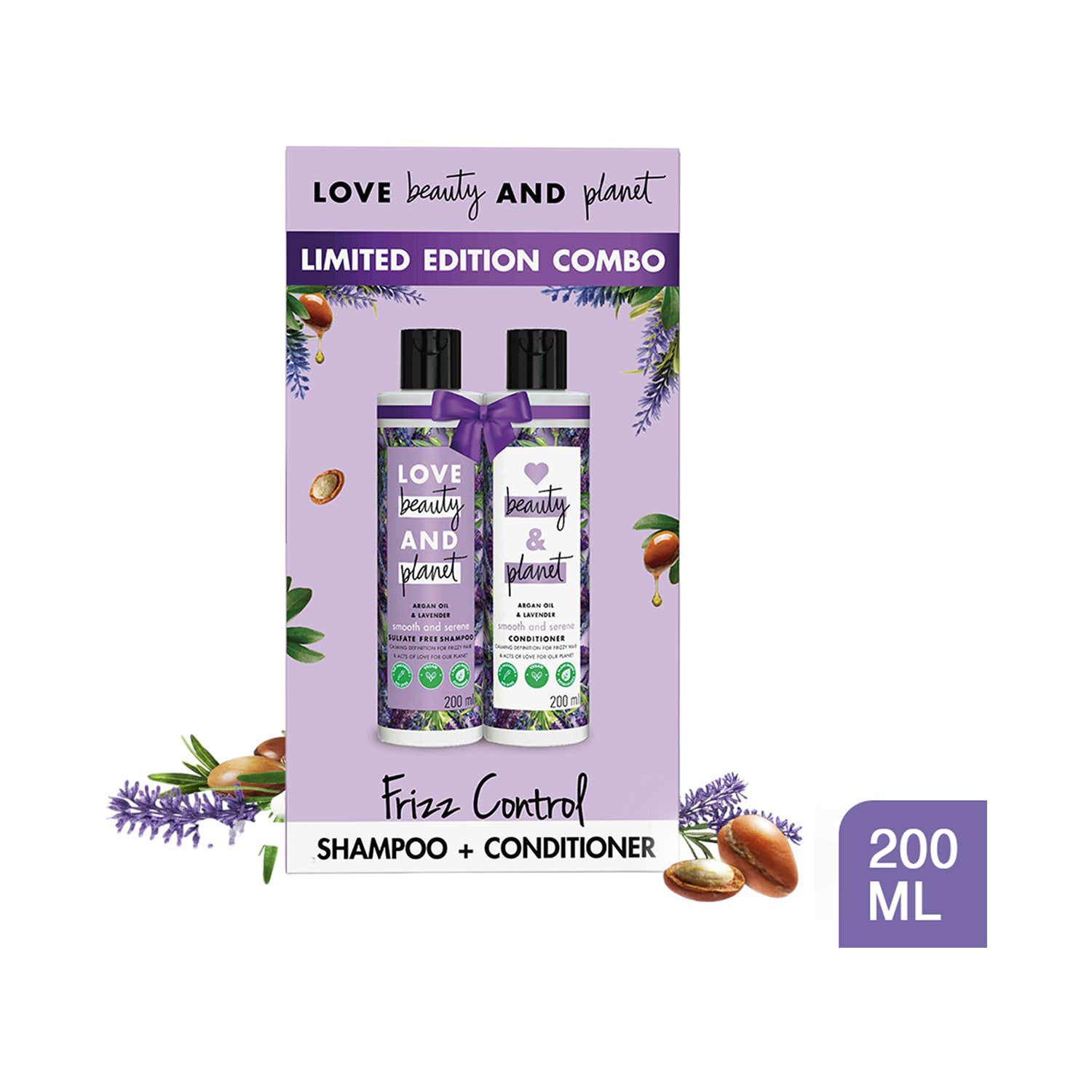 LOVE beauty AND planet | LOVE beauty AND planet Argan Oil & Lavender Shampoo & Conditioner Gift Pack (2 pcs)