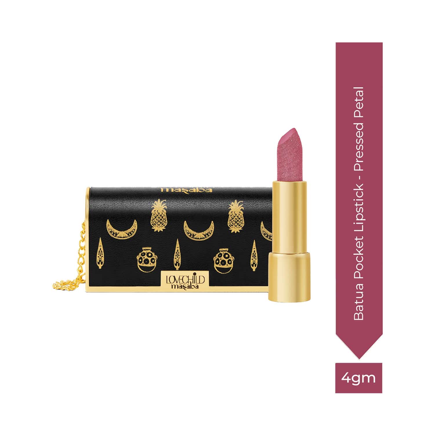 LoveChild Masaba | Lovechild Masaba Batua Pocket Lipstick Rich Satin Finish - Pressed Petal (4 g)