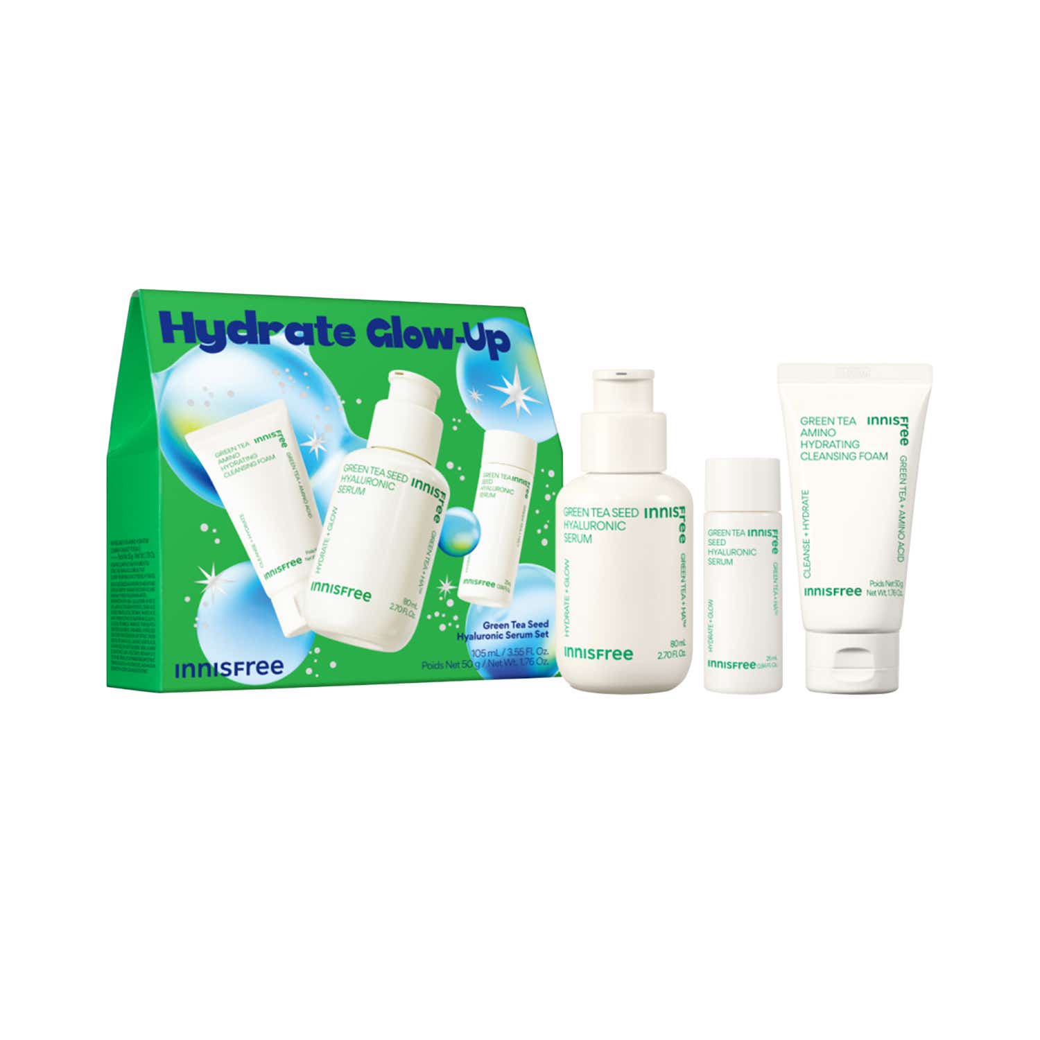 Innisfree | Innisfree Hydrate Glow-Up Gift Set – Festive K-Beauty Hydration for Dewy, Radiant Skin (3 pcs)
