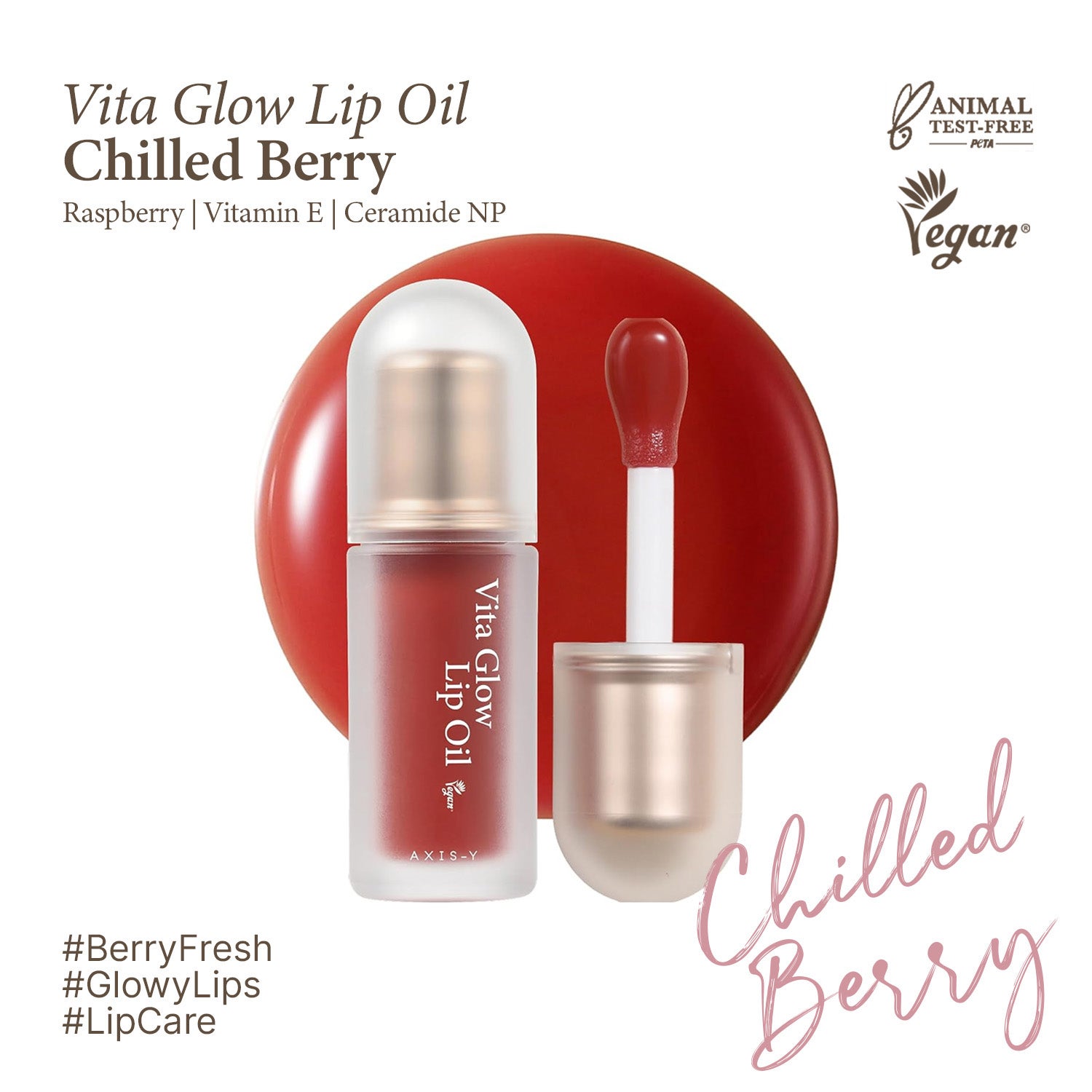 Axis-Y | Axis-Y Vita Glow Lip Oil - Chilled Berry (4 ml)