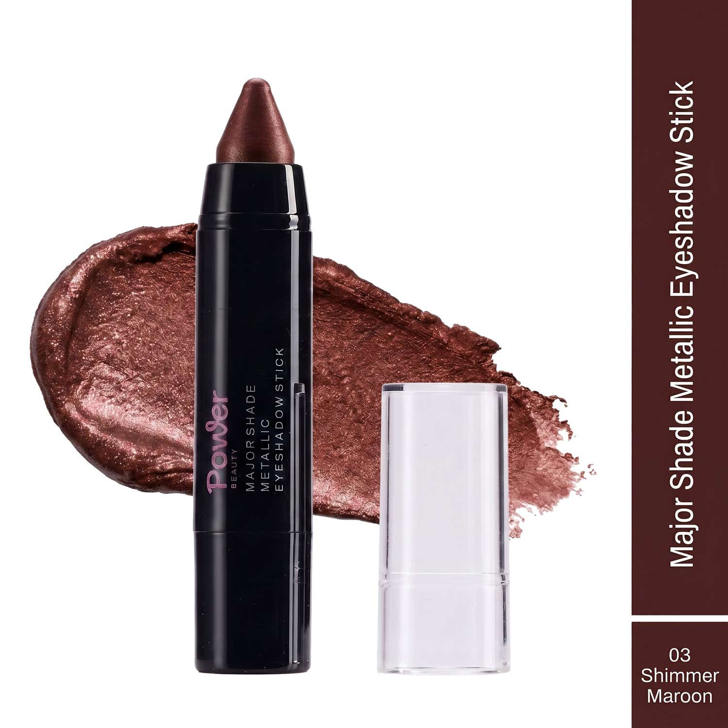 Power Beauty | Power Beauty Eyeshadow Stick - Shimmer Maroon (2.3 g)