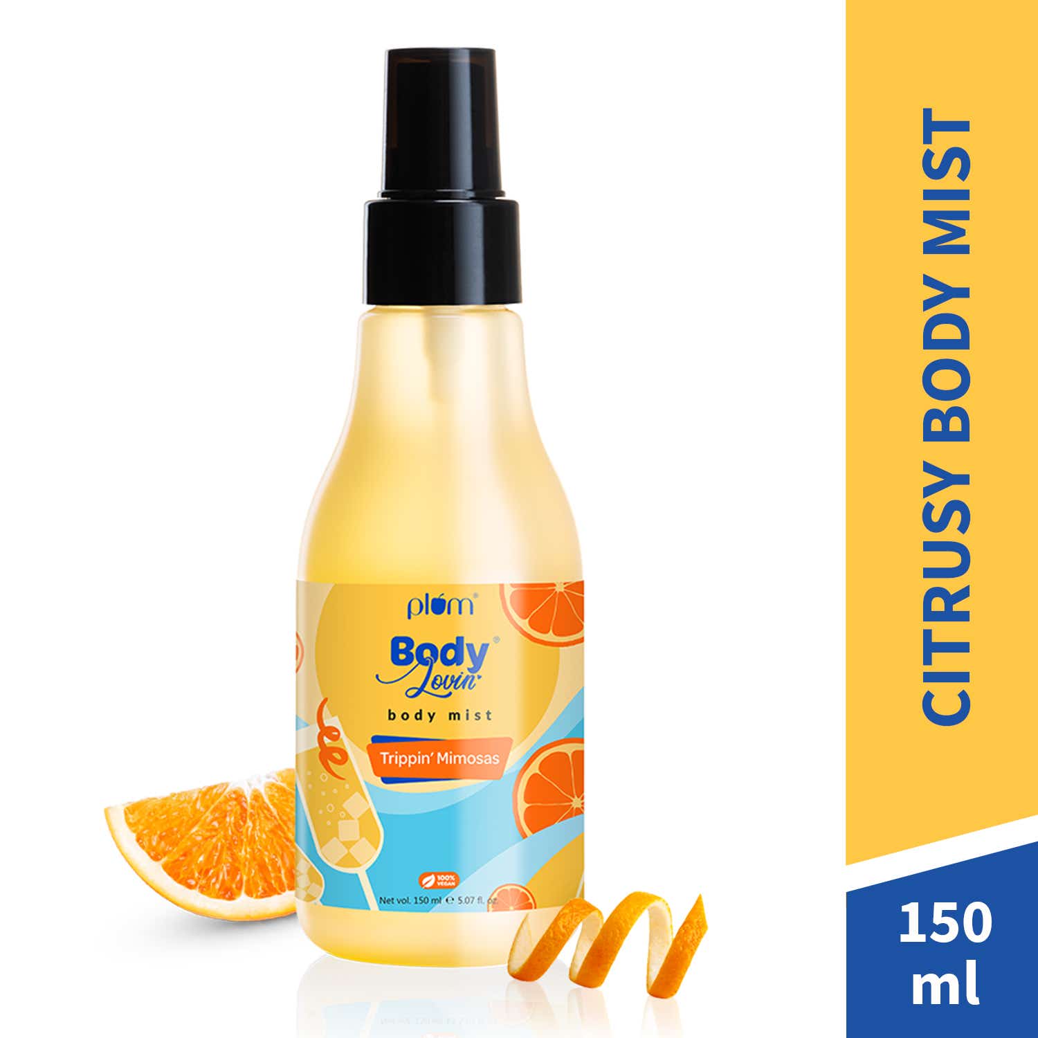 Plum | Plum BodyLovin' Trippin' Mimosas Body Mist | Long Lasting Citrusy Fragrance For Women & Men (150ml)