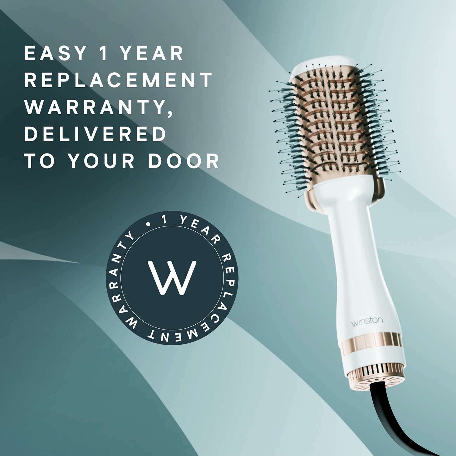 WINSTON Blow Drying Brush with Adjustable Temperature Setting 1200W Black  (1Pc) WINSTON