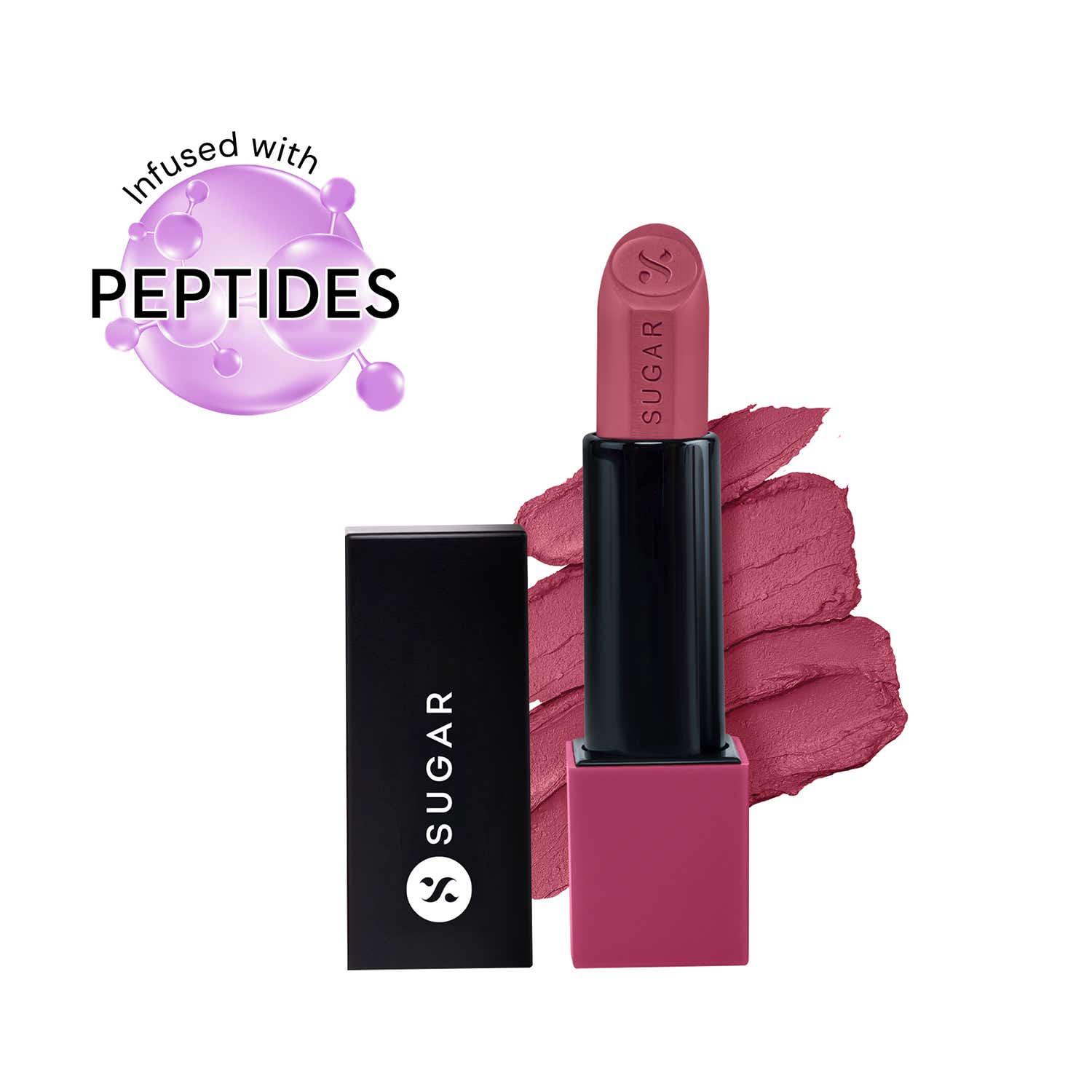 SUGAR Cosmetics | SUGAR Cosmetics Glide Peptide Serum Lipstick - 05 Parisian Pink (4.2 g)