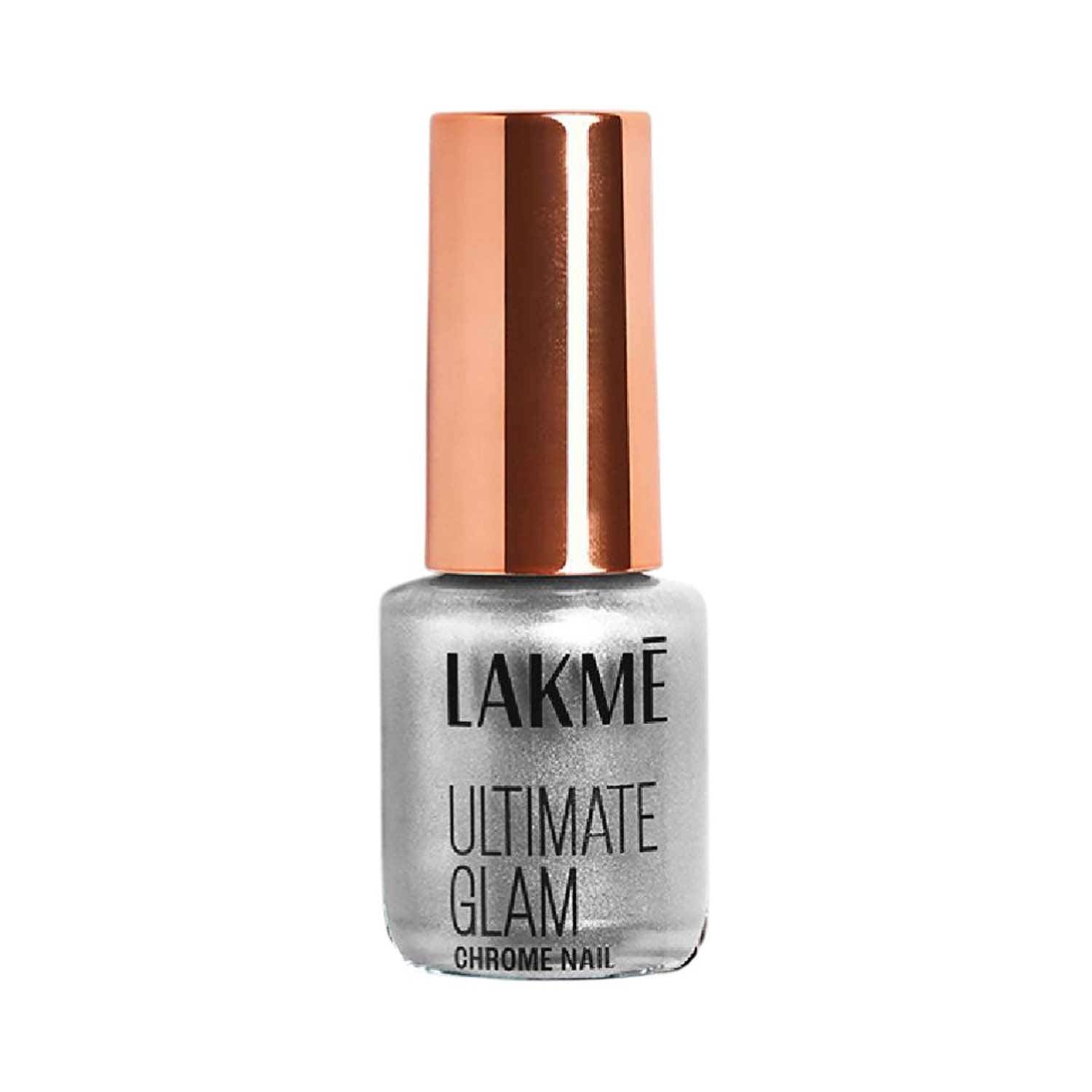 Lakme | Lakme Ultimate Glam Chrome Nail Paint - Silver (6 ml)