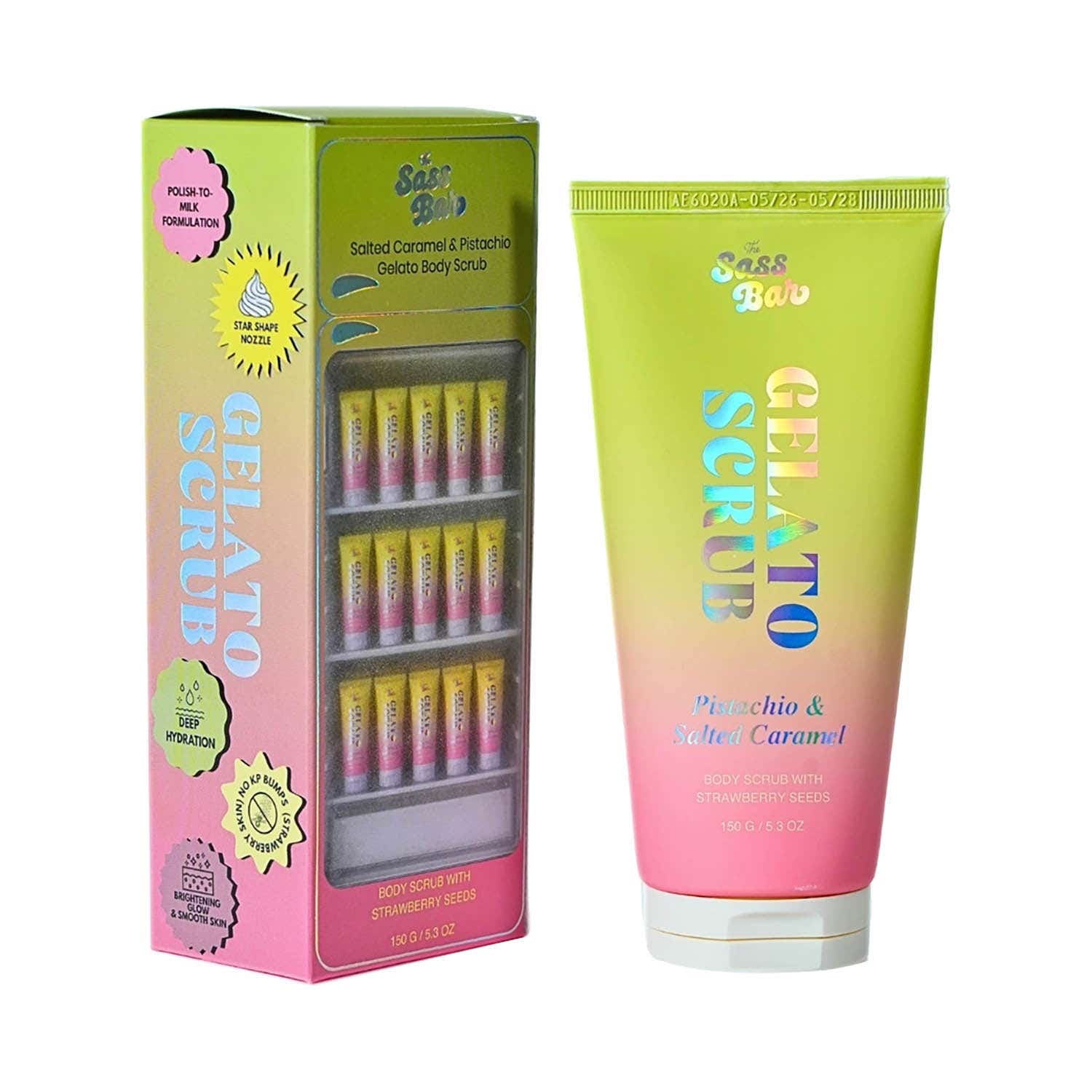 The Sass Bar | The Sass Bar Pistachio & Salted Caramel Gelato Scrub (150 g)