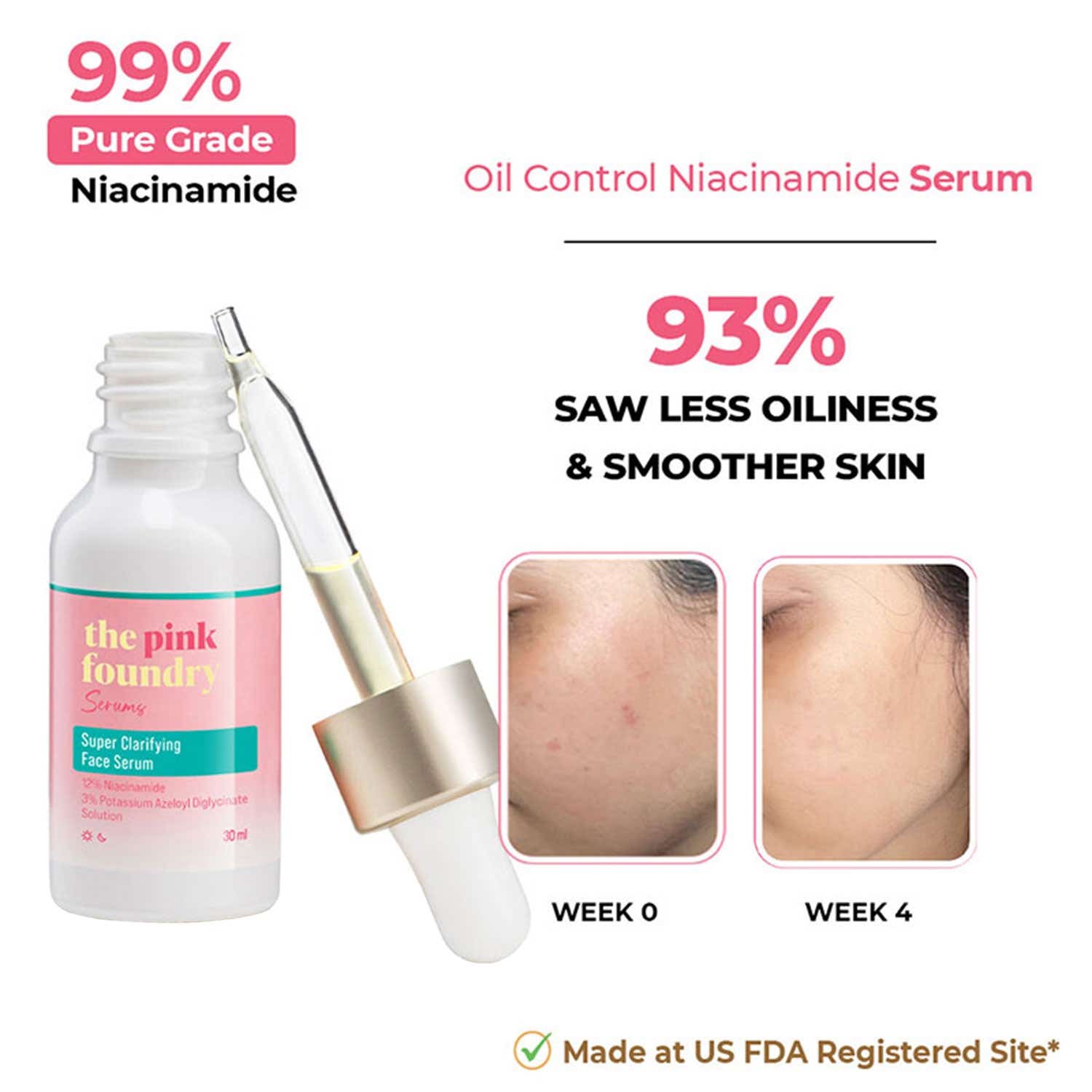 The Pink Foundry | The Pink Foundry 12% Niacinamide Super Clarifying Face Serum (30ml)