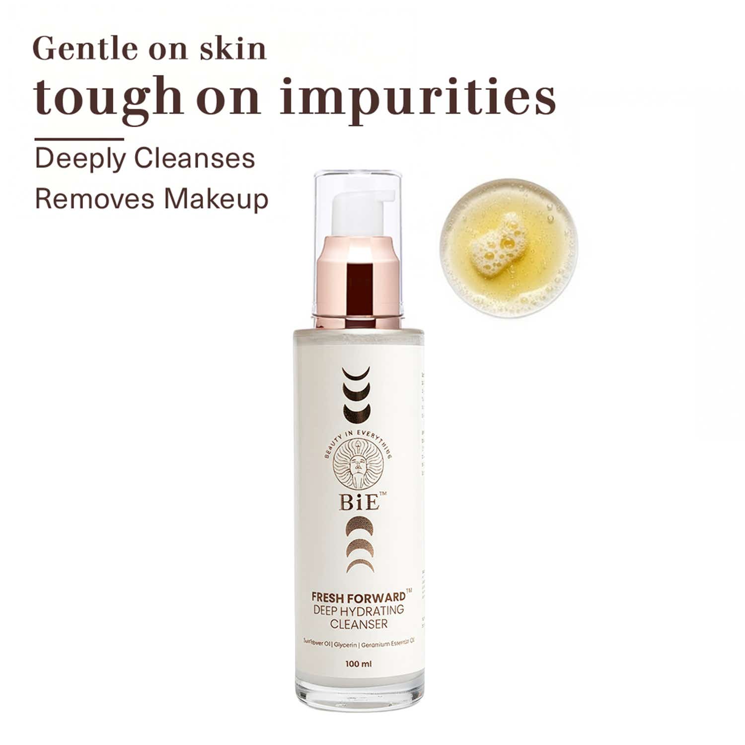 BiE - Beauty In Everything | BiE Fresh Forward Deep Hydrating Cleanser - pH-Balanced Makeup Remover (100 ml)