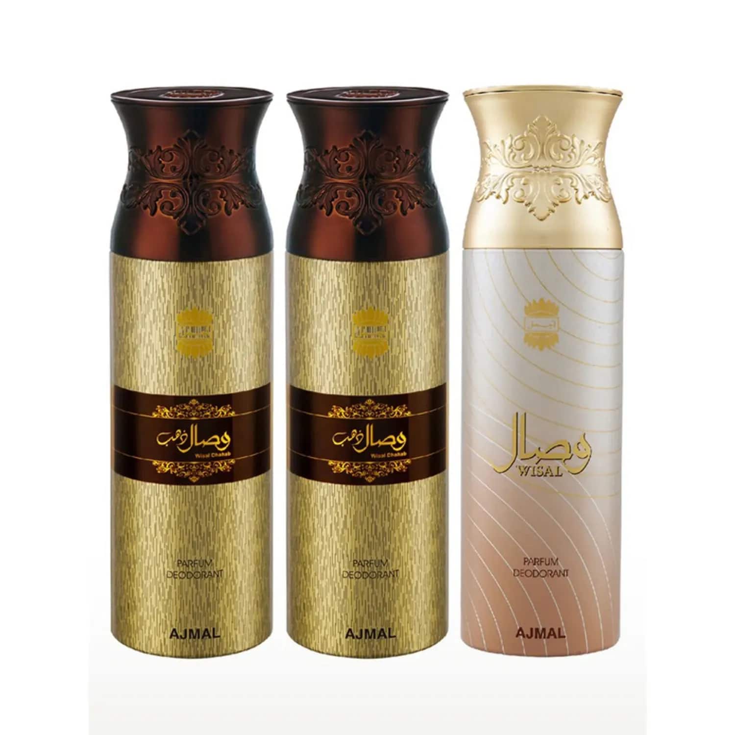 Ajmal | AJMAL Wisal Dhahab & Wisal Dhahab & Wisal Deodorant Spray for Men & Women - Pack of 3 (200ml Each)