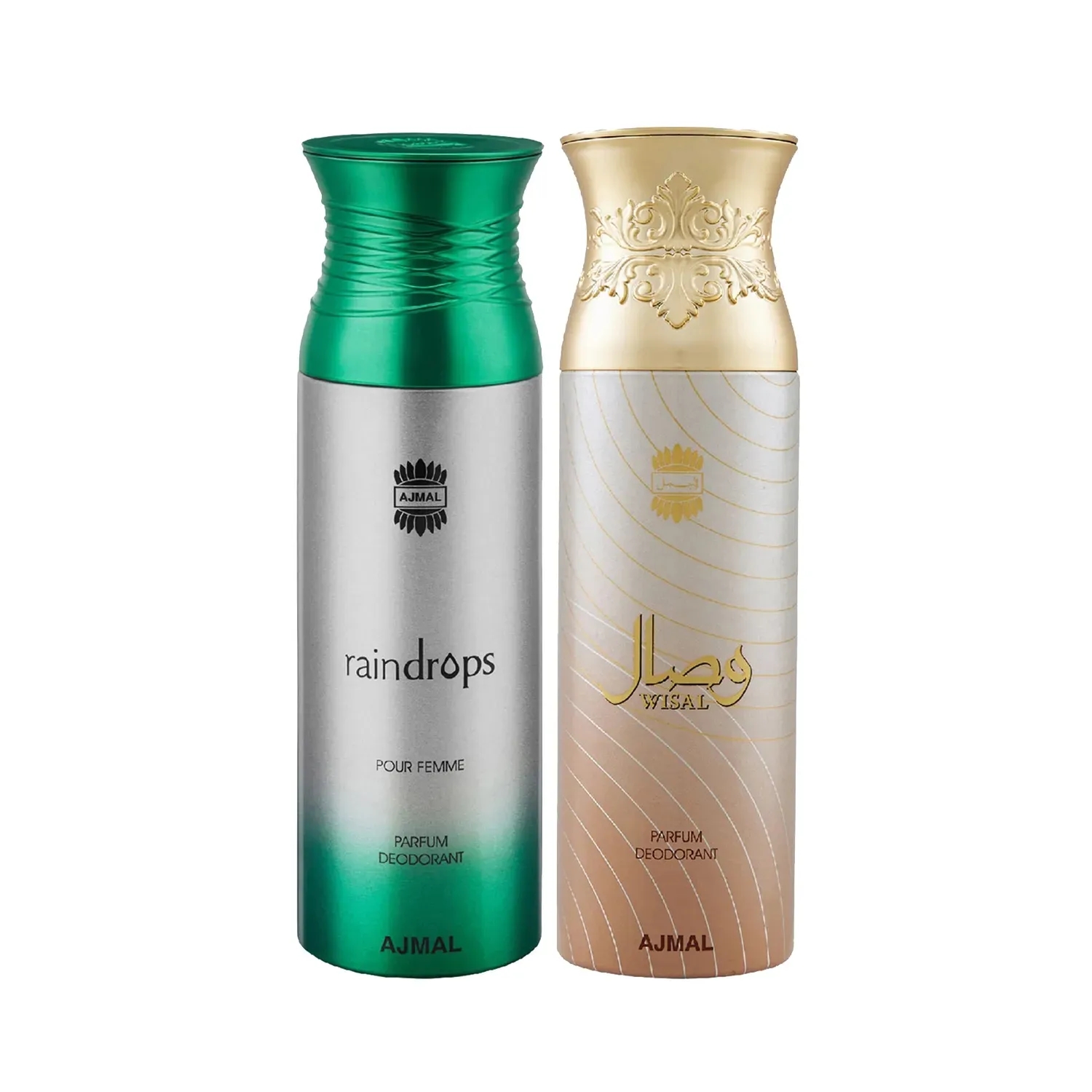 Ajmal | Ajmal Raindrops & Wisal Deodorant Spray for Women - Pack of 2 (200ml Each)