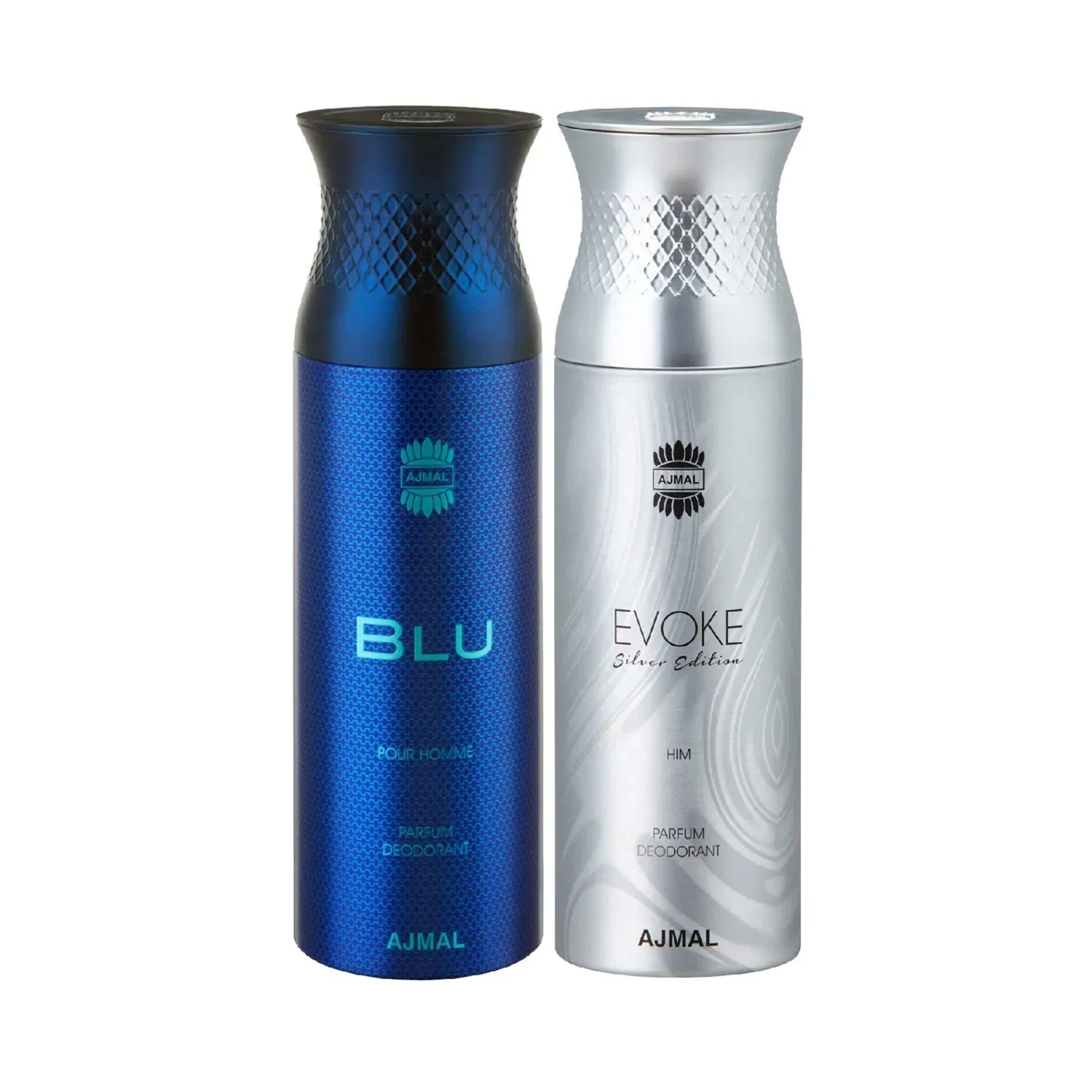 Ajmal | Ajmal Blu & Evoke Silver Edition Him Deodorant Body Spray - Pack of 2 (200ml Each)