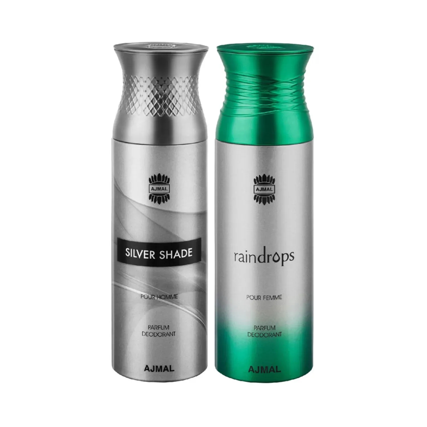 Ajmal | Ajmal Silver Shade & Raindrops Deodorant Body Spray - Pack of 2 (200ml Each)
