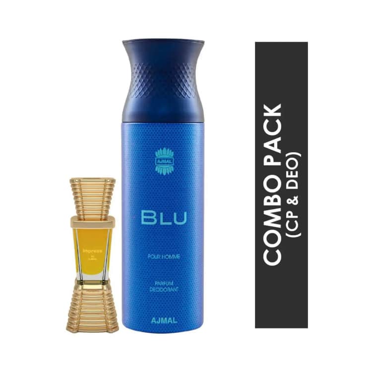 Ajmal | AJMAL Impress Concentrated Perfume Oil And Blu Homme Deodorant (2Pc)