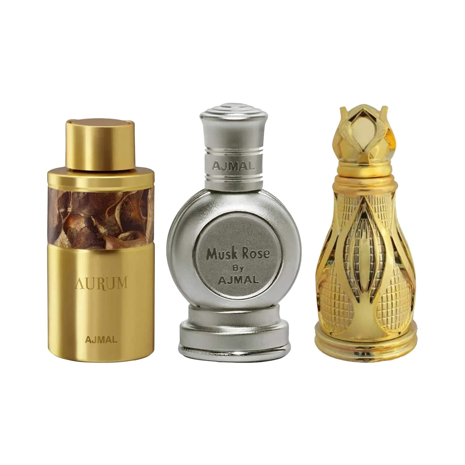 Ajmal | Ajmal Aurum + Musk Rose + Khofooq CP Minis Pack of 3 Combo