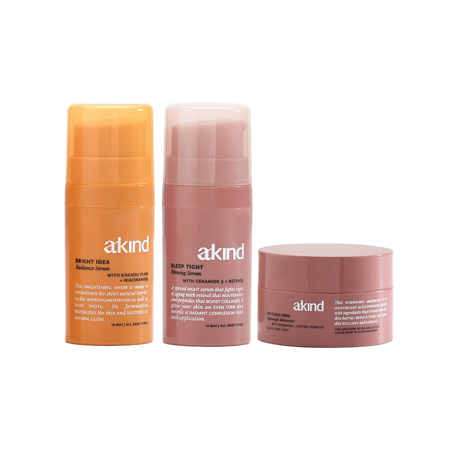 Akind | Akind Night Light Combo - Serum + Serum + Moisturiser