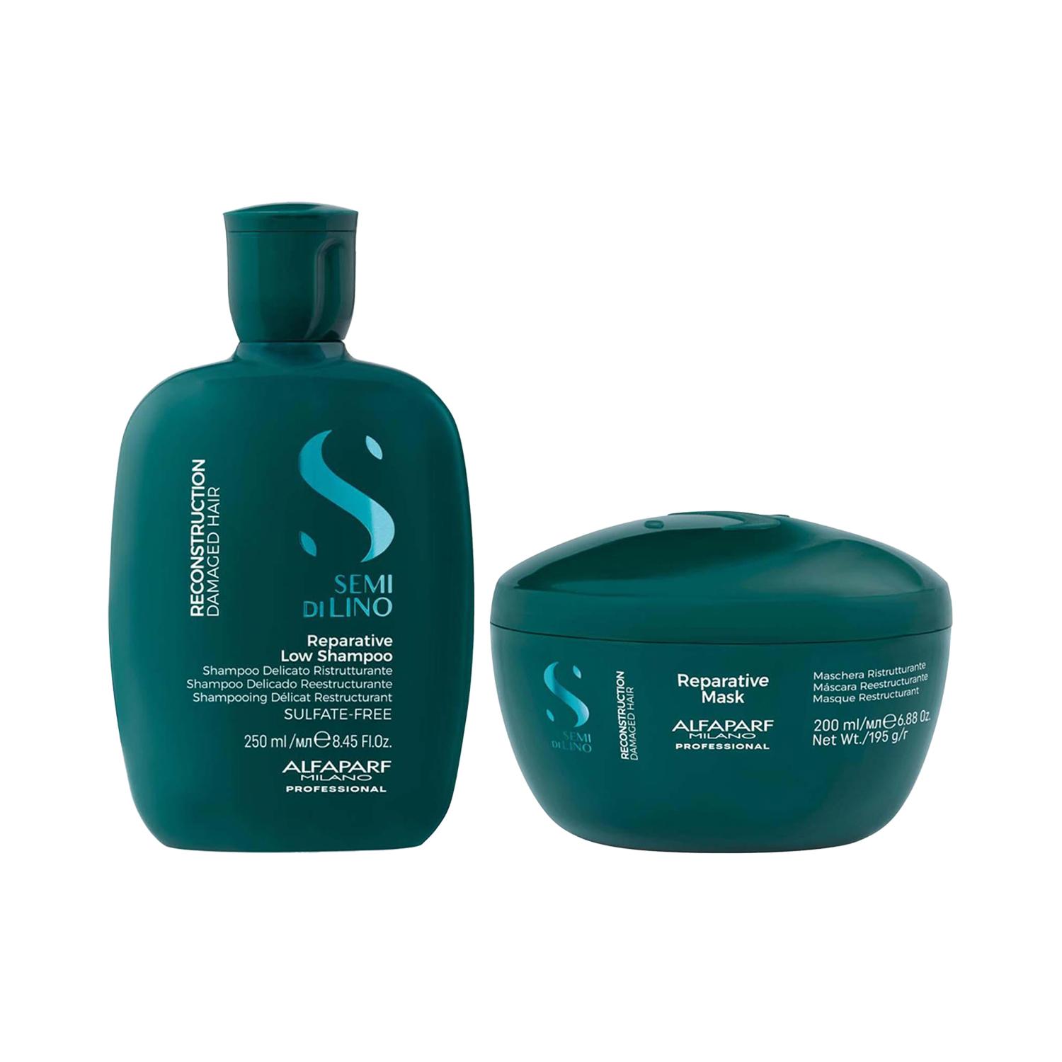 Alfaparf Milano | Alfaparf Milano Reparative Shampoo & Treatment Hair Mask Combo for Dry & Damage Hair  Bond Repair