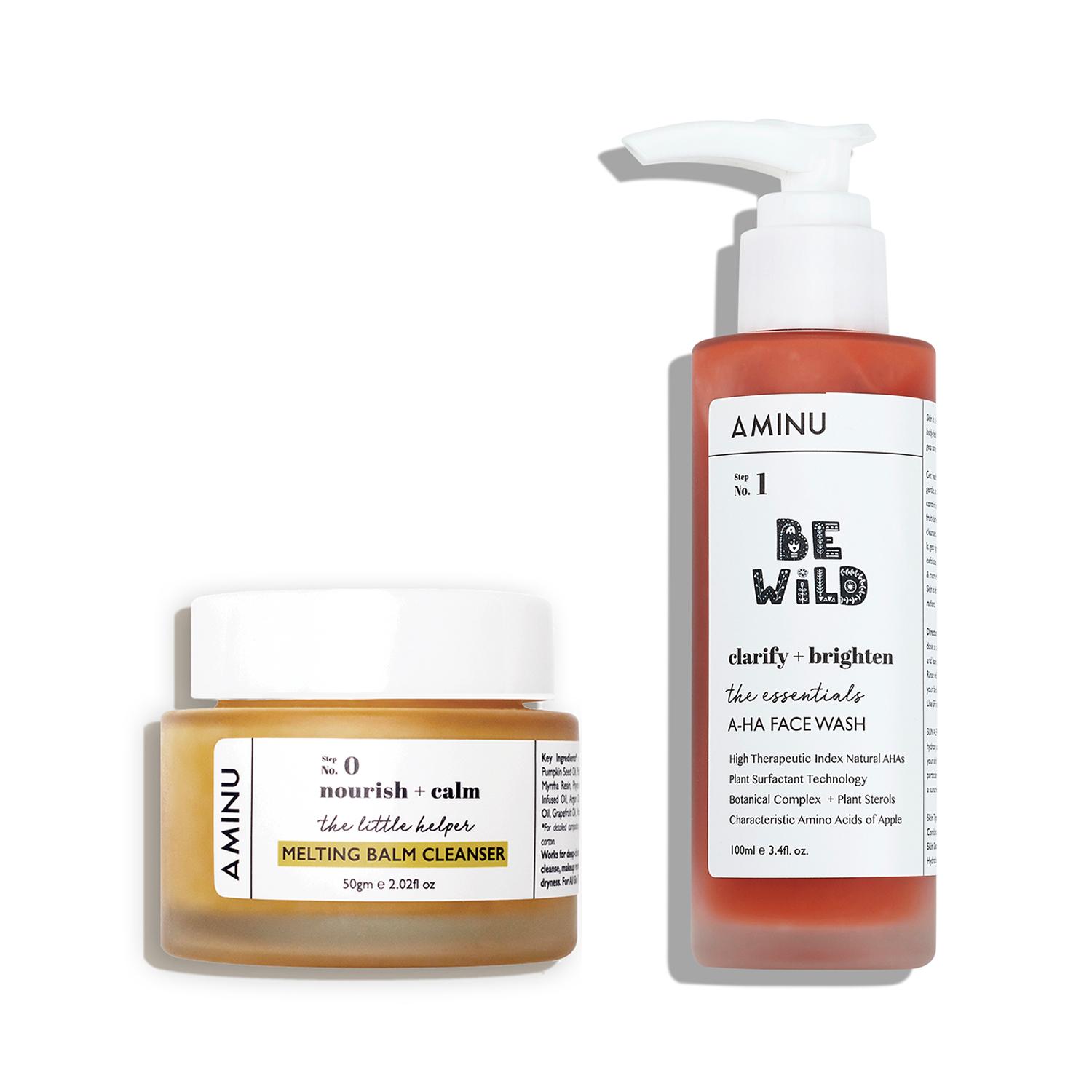 Aminu | Aminu Double Cleansing Routine, 2 fold cleansing Combo