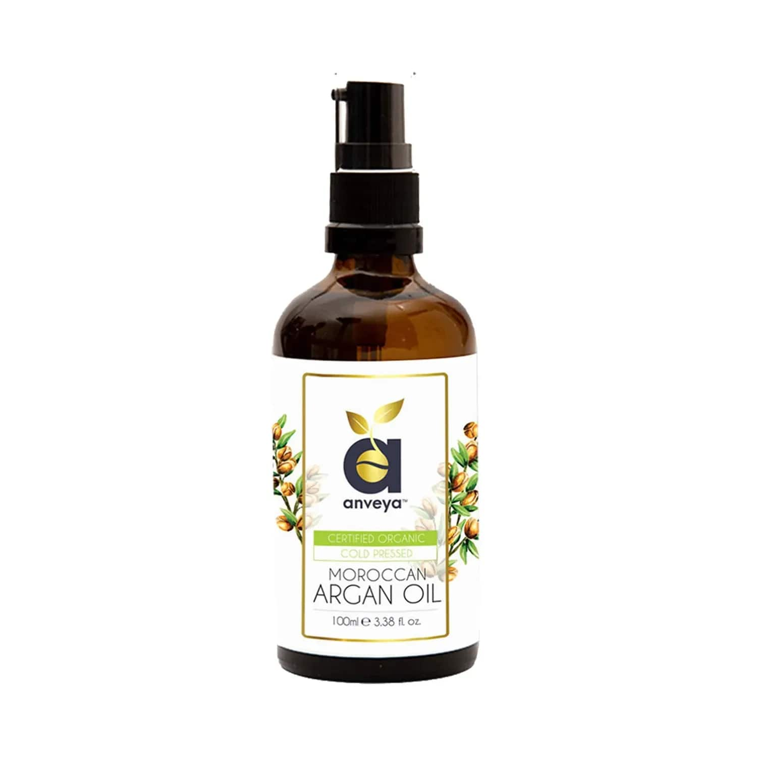 Anveya | Anveya Cold Pressed Organic Moroccan Argan Oil (100ml)