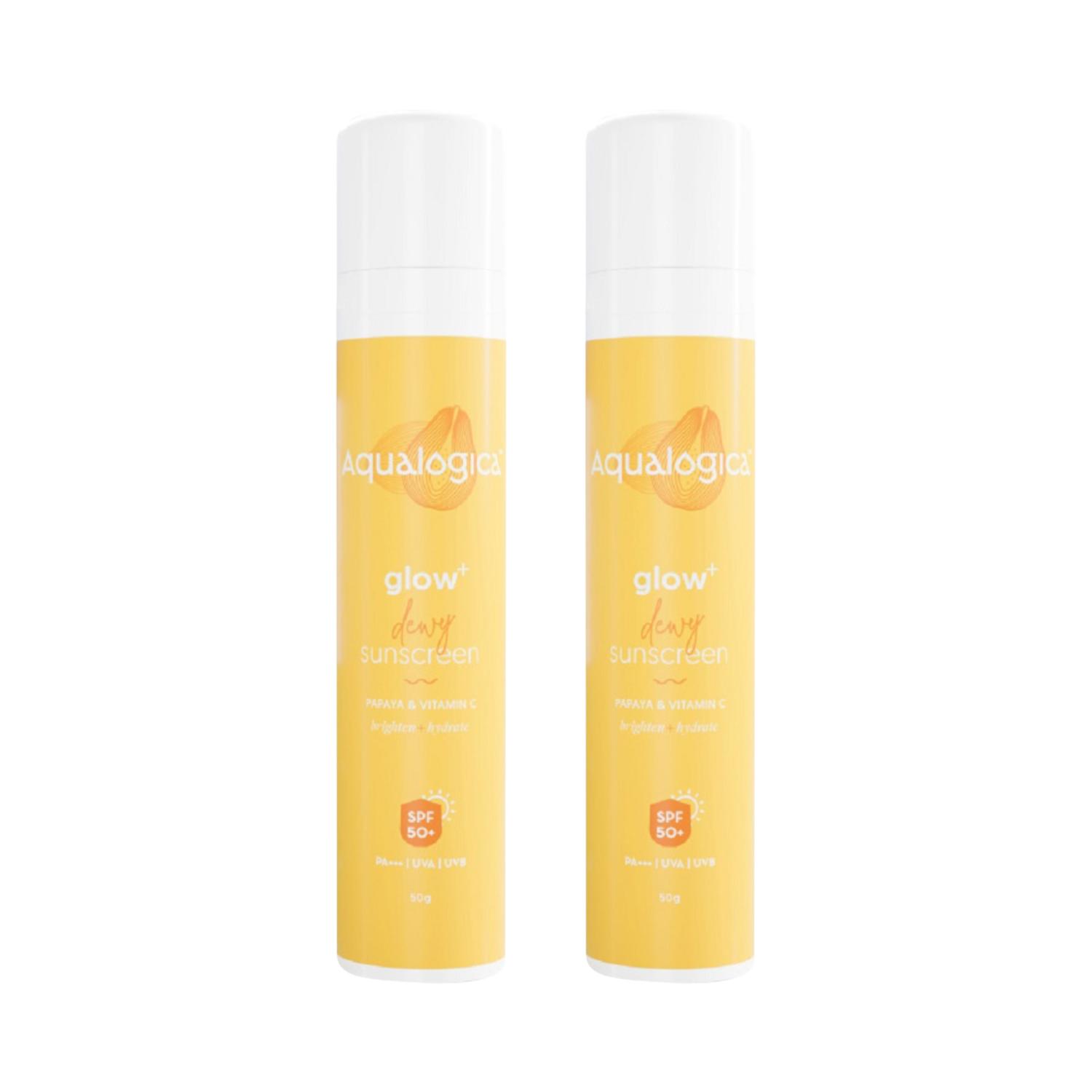 Aqualogica | Aqualogica Glow+ Dewy Sunscreen - (50g) (Pack of 2) Combo