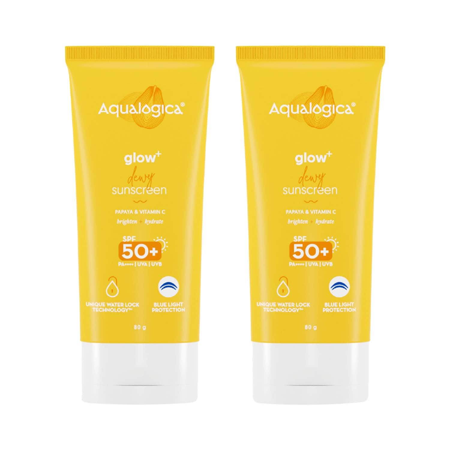 Aqualogica | Aqualogica Glow+ Dewy Sunscreen - 80g (Pack of 2) Combo
