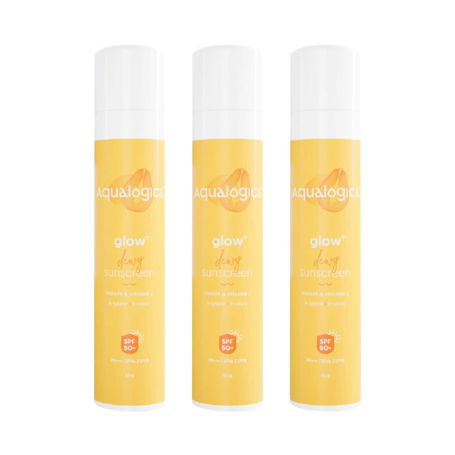 Aqualogica | Aqualogica Glow+ Dewy Sunscreen - (50g) (Pack of 3) Combo