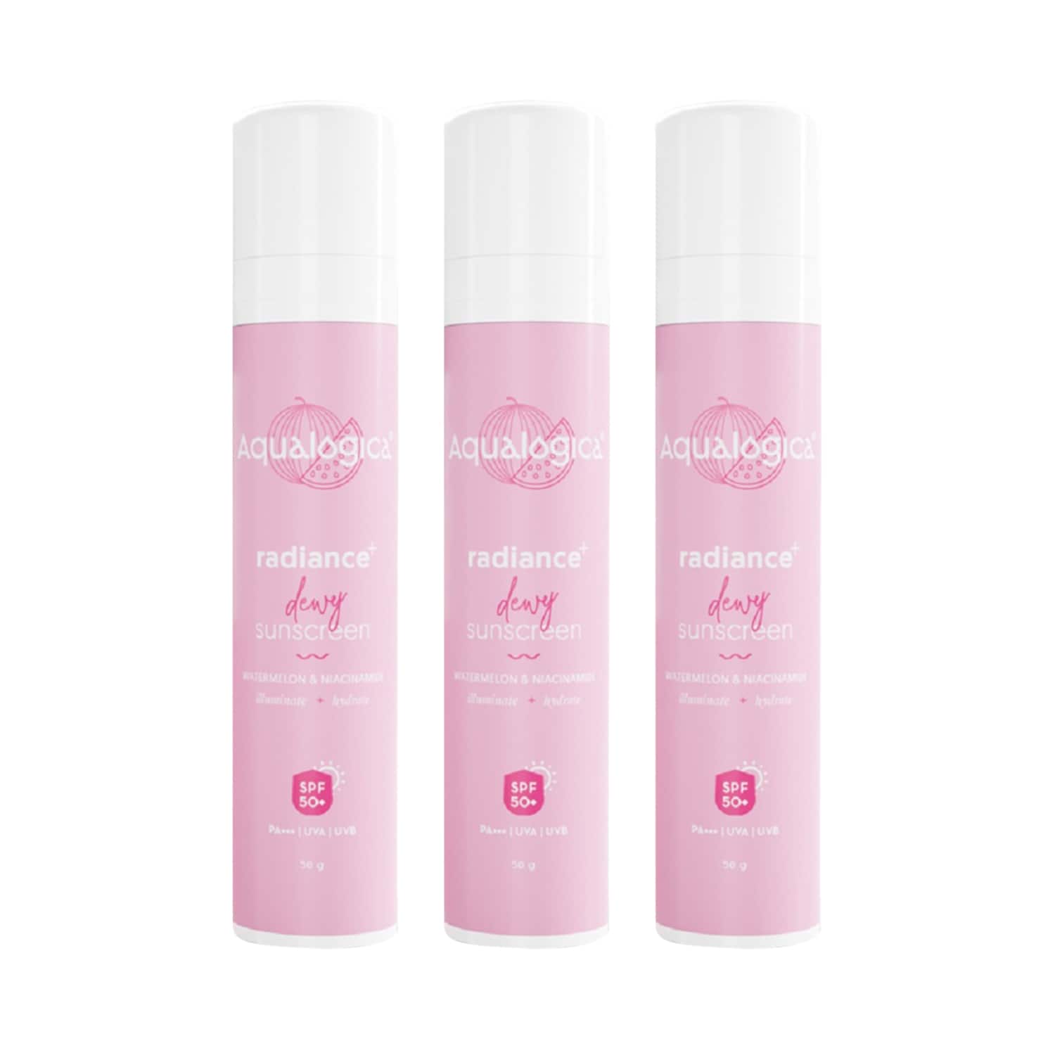 Aqualogica | Aqualogica Radiance+ Dewy Sunscreen -(50g) (Pack of 3) Combo