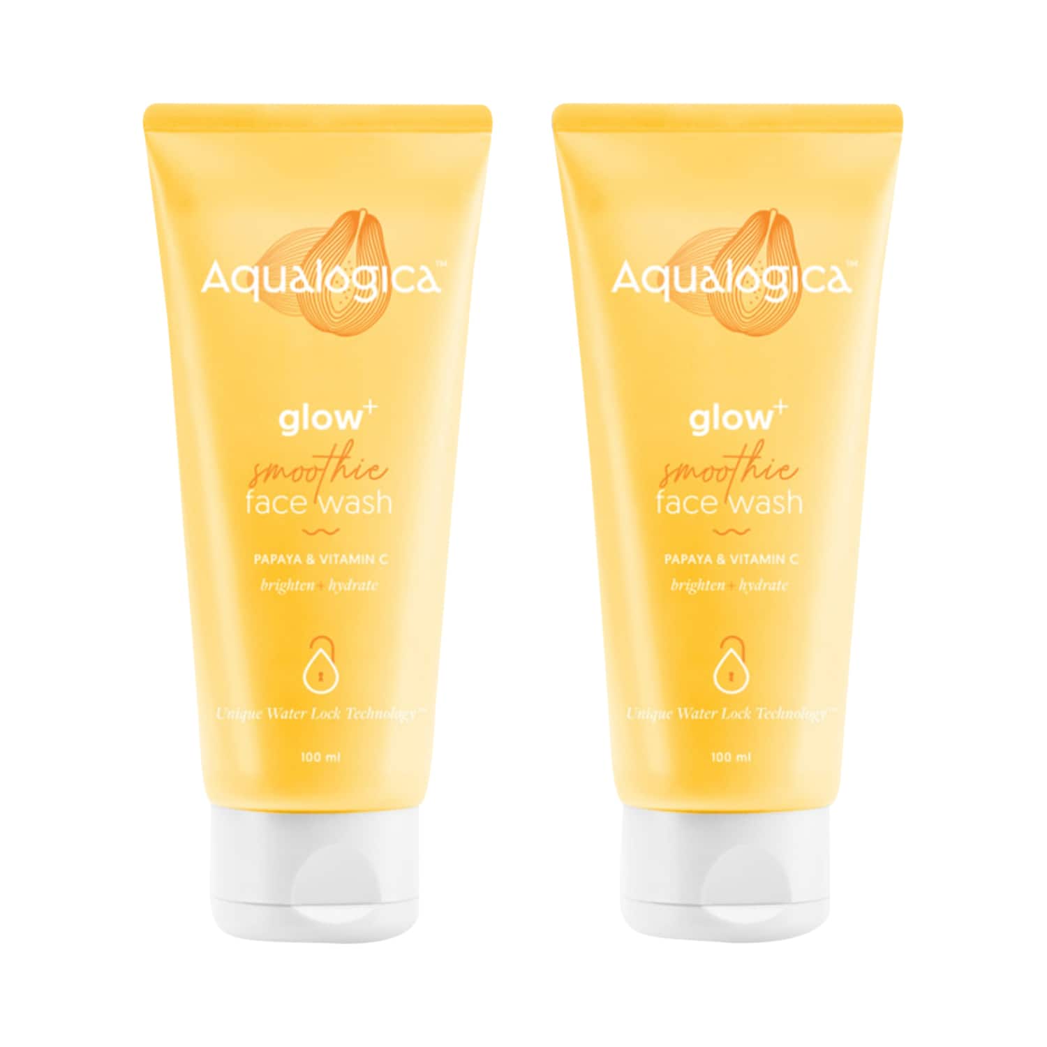 Aqualogica | Aqualogica Glow+ Smoothie Face Wash -(100 ml)(Pack of 2) Combo