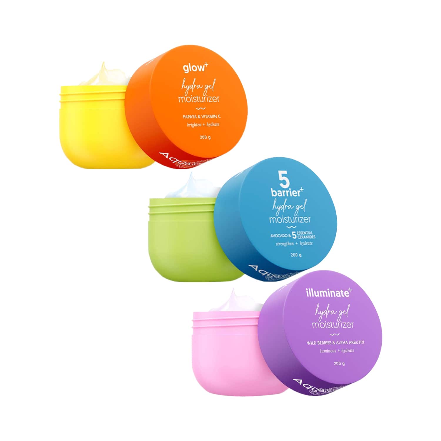 Aqualogica | Aqualogica Hydra Gel Moisturizer -Glow + Illuminate + Barrier Pack of 3 Combo